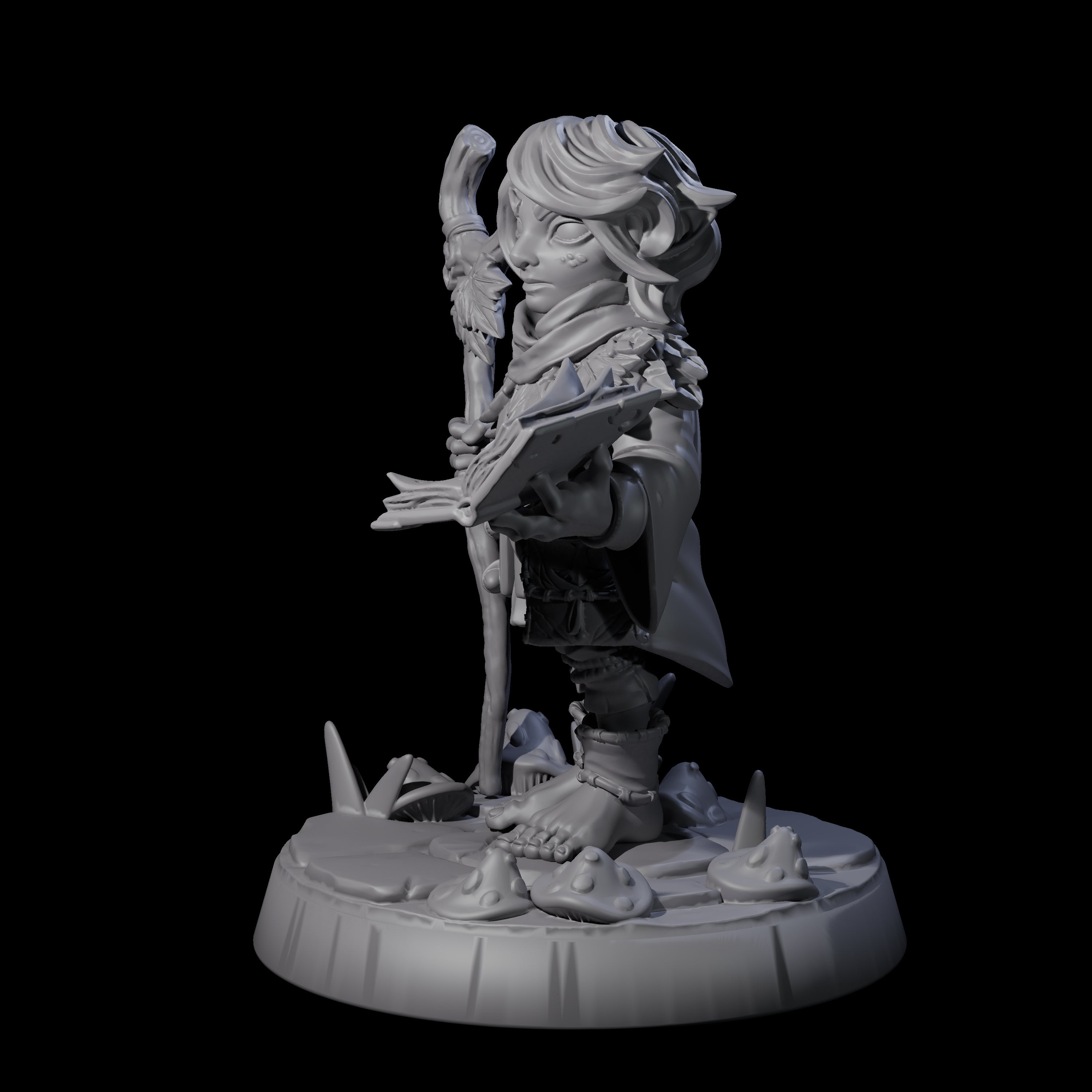 Galavanting Forest Halfling B Miniature for Dungeons and Dragons, Pathfinder or other TTRPGs