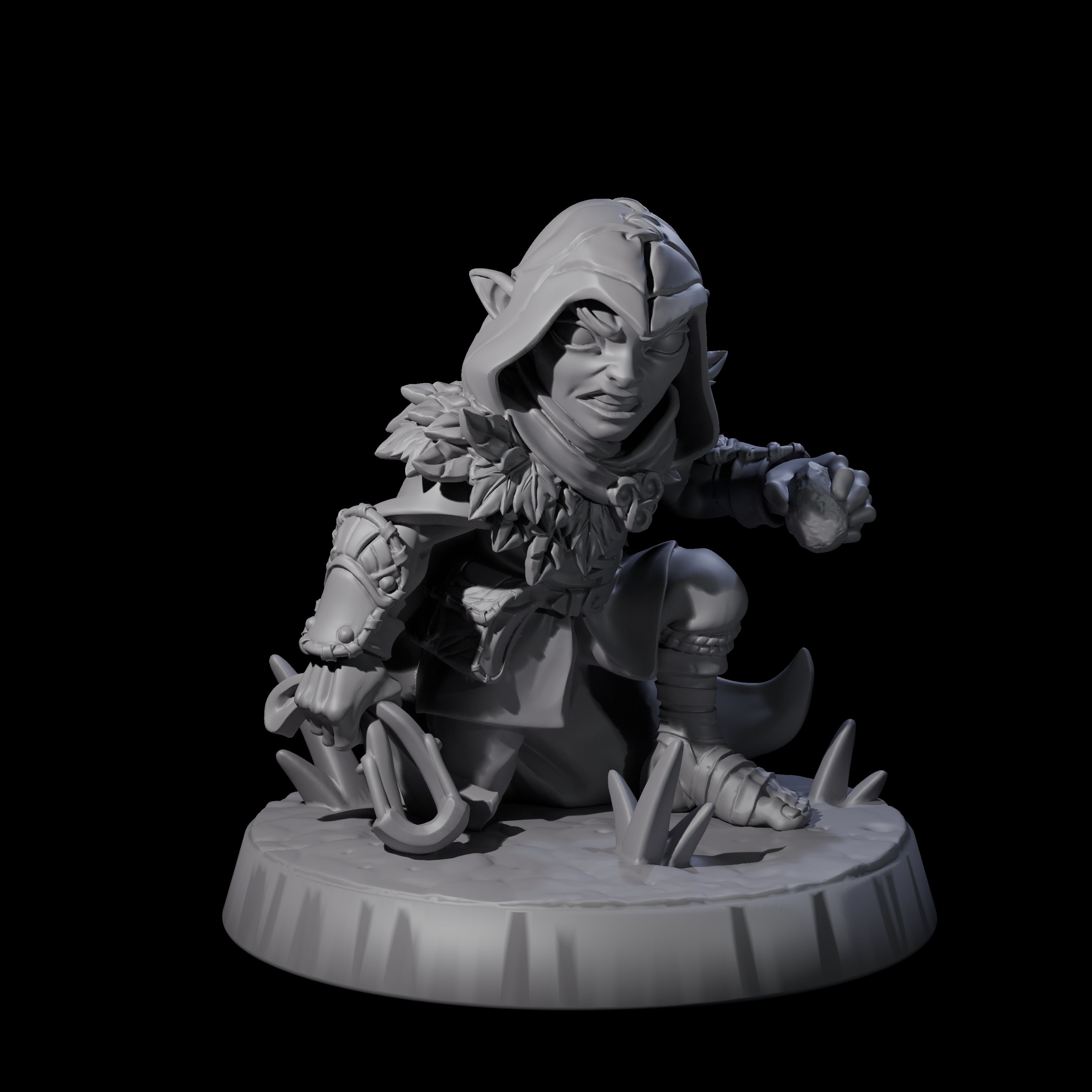 Galavanting Forest Halfling C Miniature for Dungeons and Dragons, Pathfinder or other TTRPGs