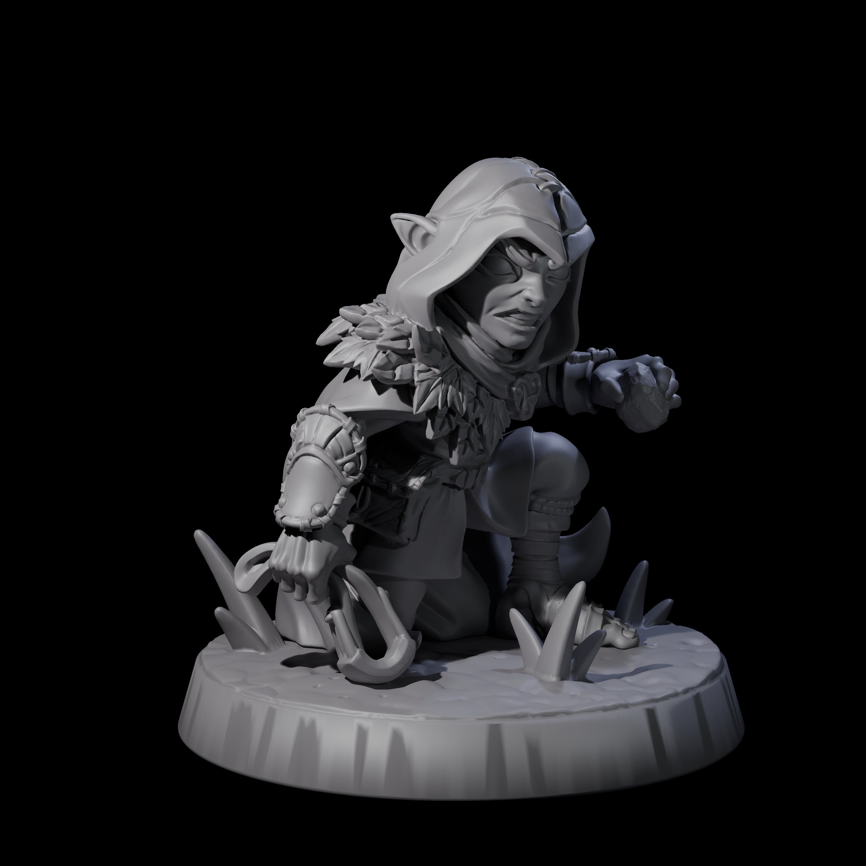 Galavanting Forest Halfling C Miniature for Dungeons and Dragons, Pathfinder or other TTRPGs