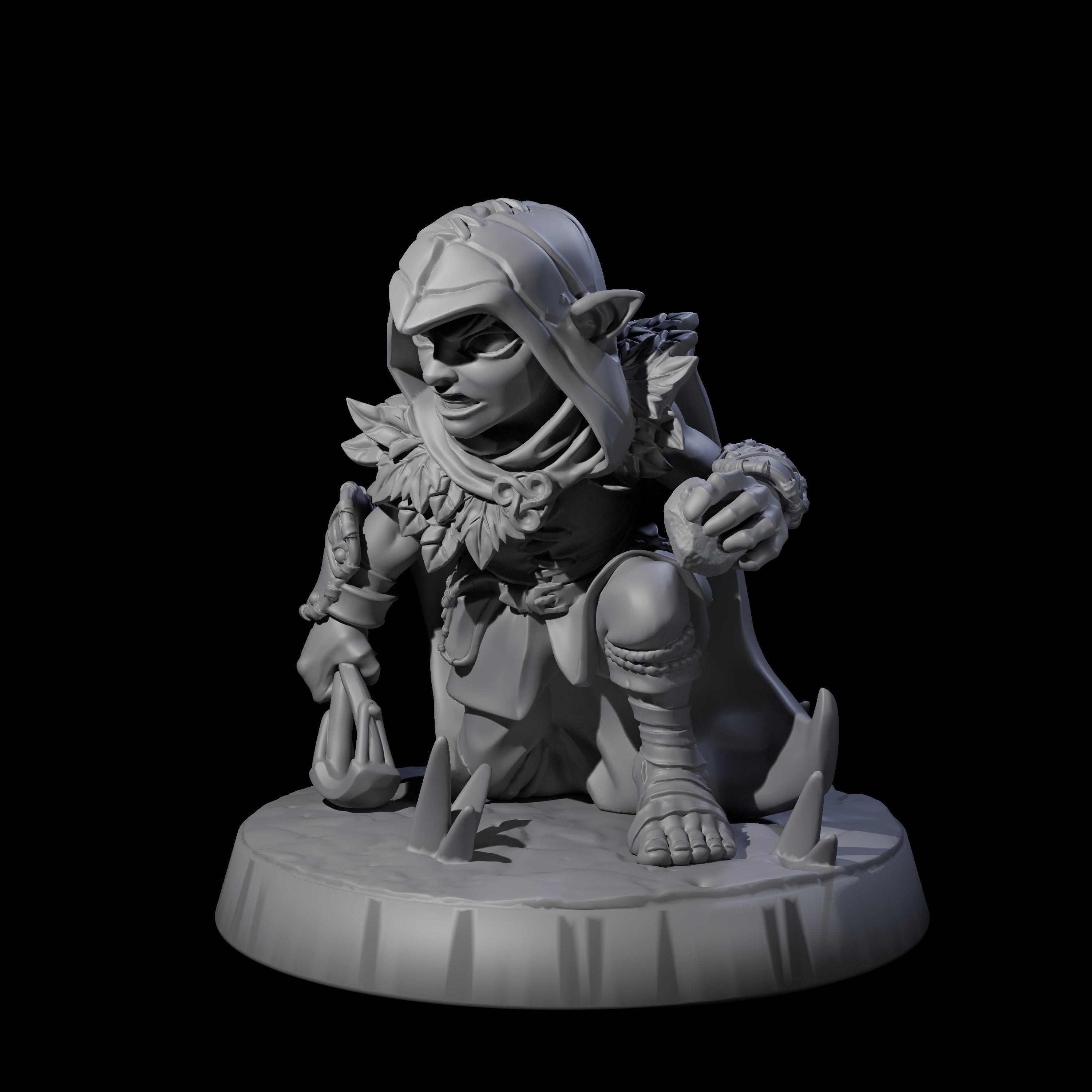 Galavanting Forest Halfling C Miniature for Dungeons and Dragons, Pathfinder or other TTRPGs