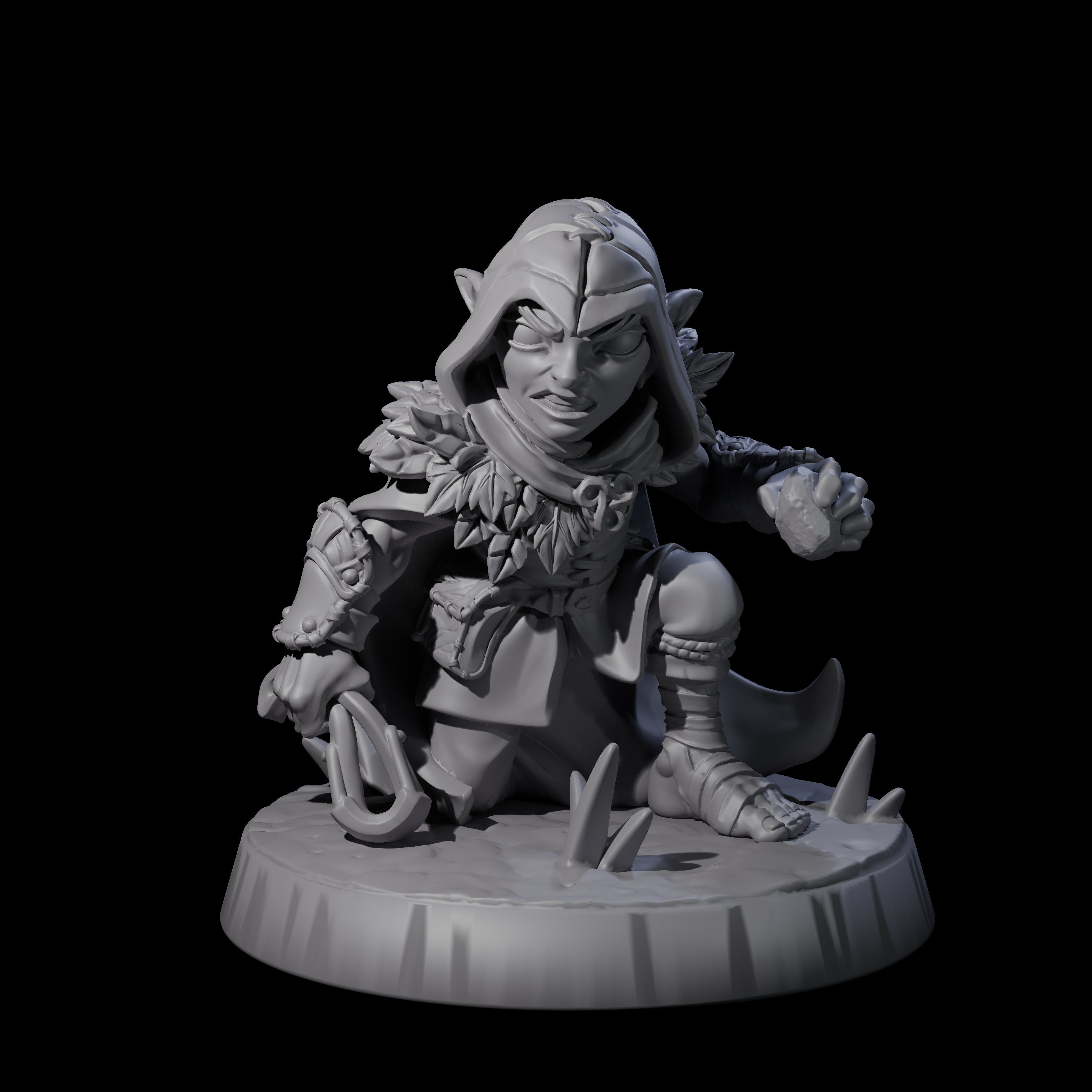 Galavanting Forest Halfling C Miniature for Dungeons and Dragons, Pathfinder or other TTRPGs