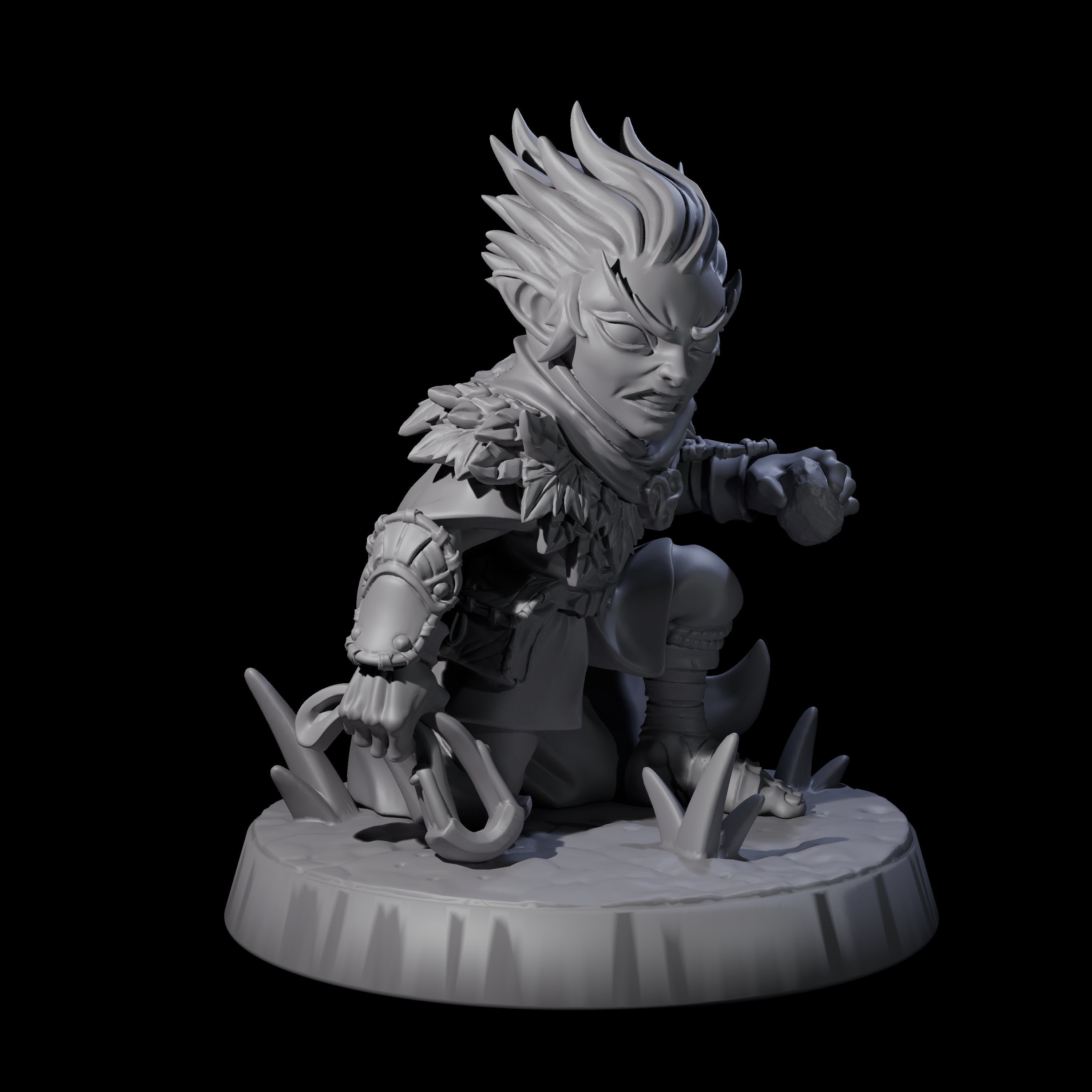 Galavanting Forest Halfling C Miniature for Dungeons and Dragons, Pathfinder or other TTRPGs