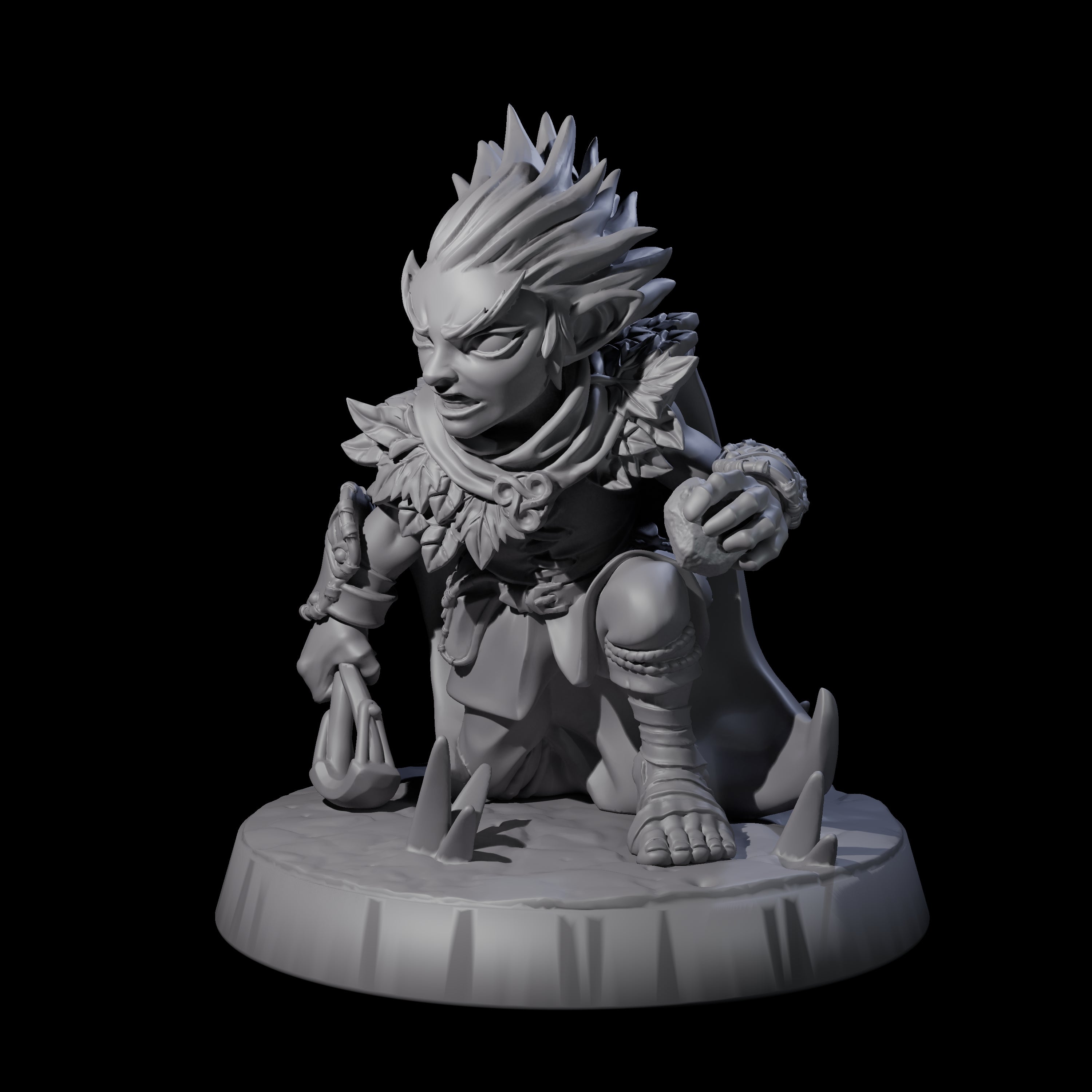 Galavanting Forest Halfling C Miniature for Dungeons and Dragons, Pathfinder or other TTRPGs