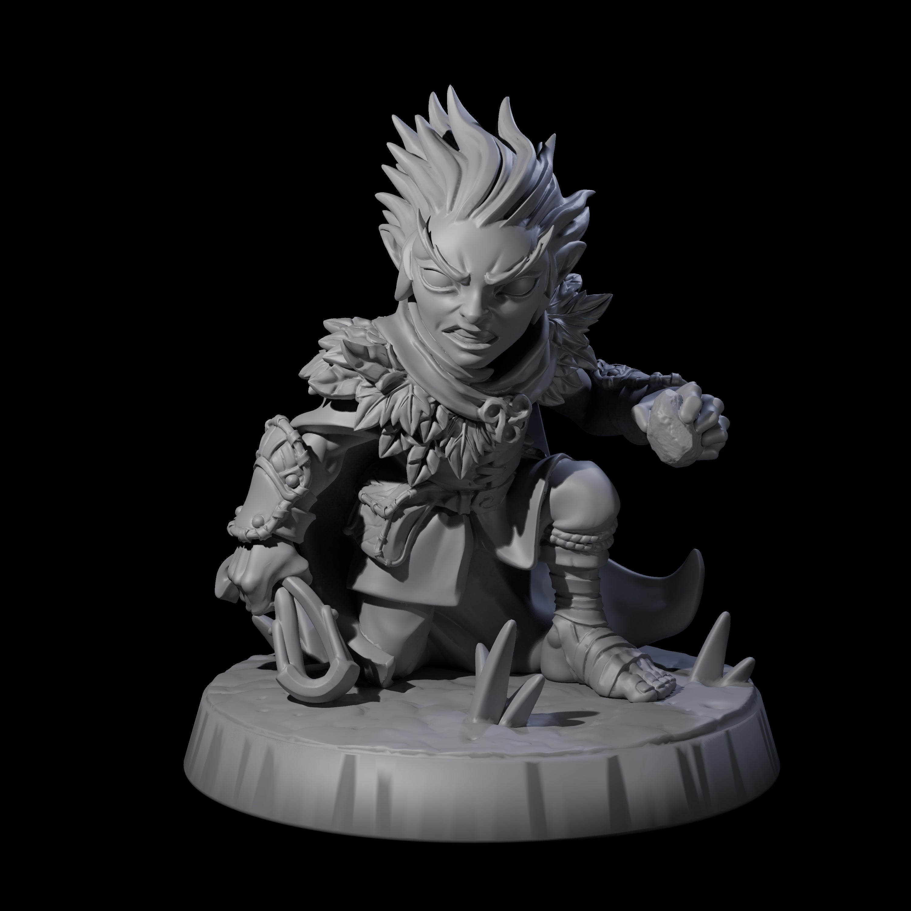 Galavanting Forest Halfling C Miniature for Dungeons and Dragons, Pathfinder or other TTRPGs