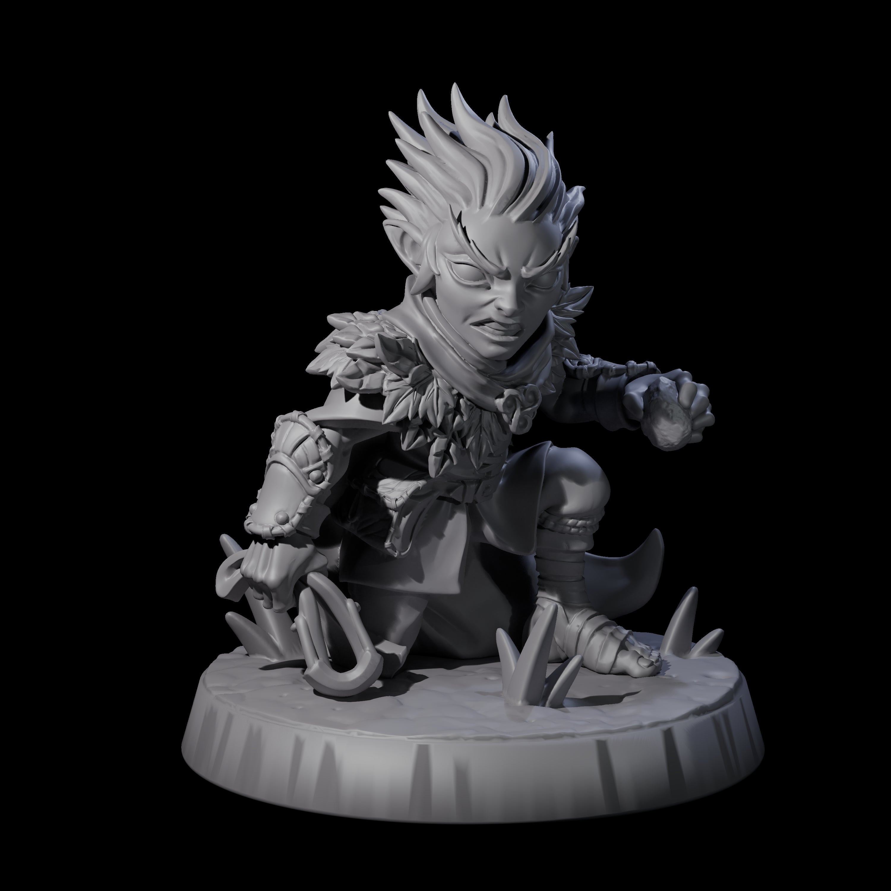 Galavanting Forest Halfling C Miniature for Dungeons and Dragons, Pathfinder or other TTRPGs