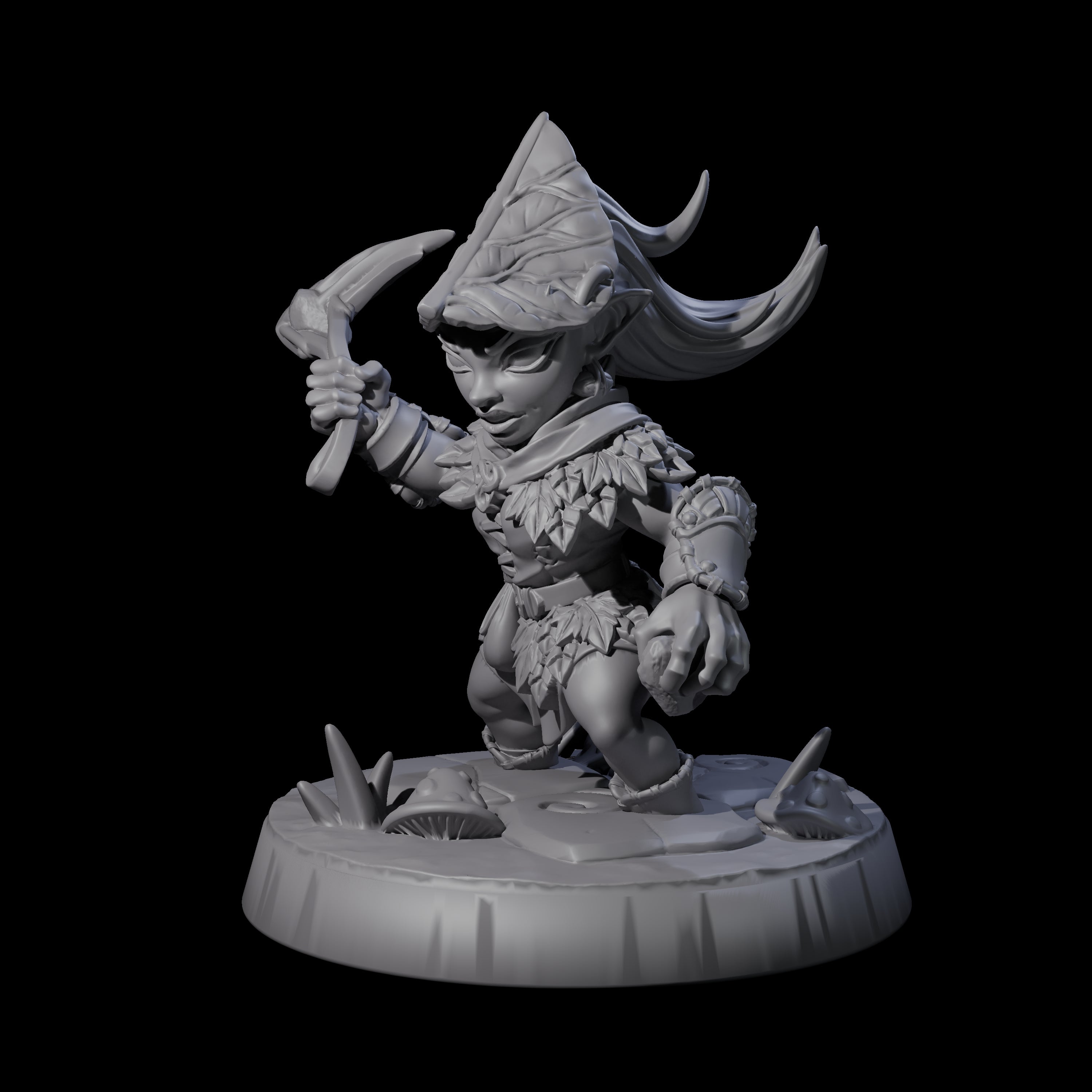 Galavanting Forest Halfling D Miniature for Dungeons and Dragons, Pathfinder or other TTRPGs