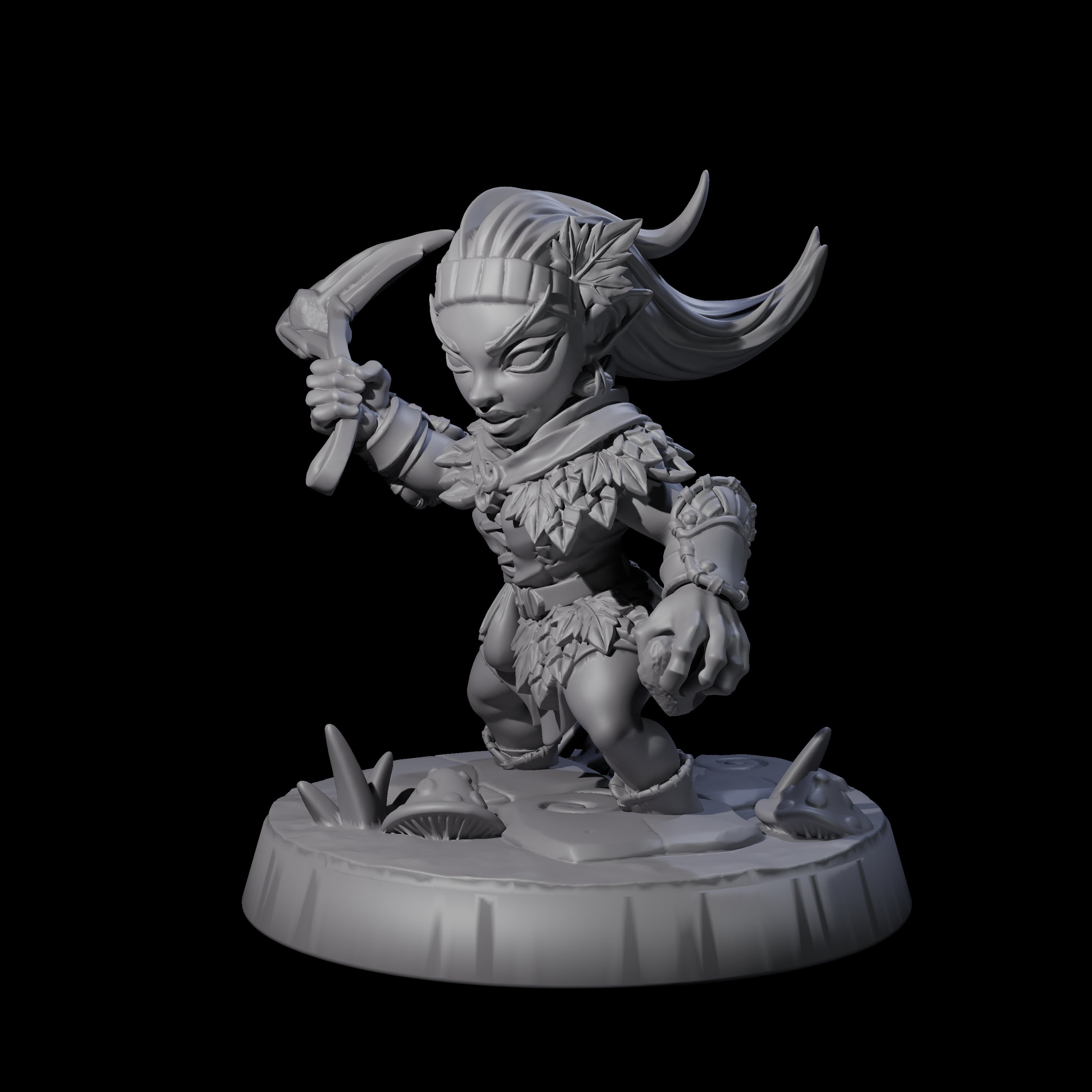 Galavanting Forest Halfling D Miniature for Dungeons and Dragons, Pathfinder or other TTRPGs