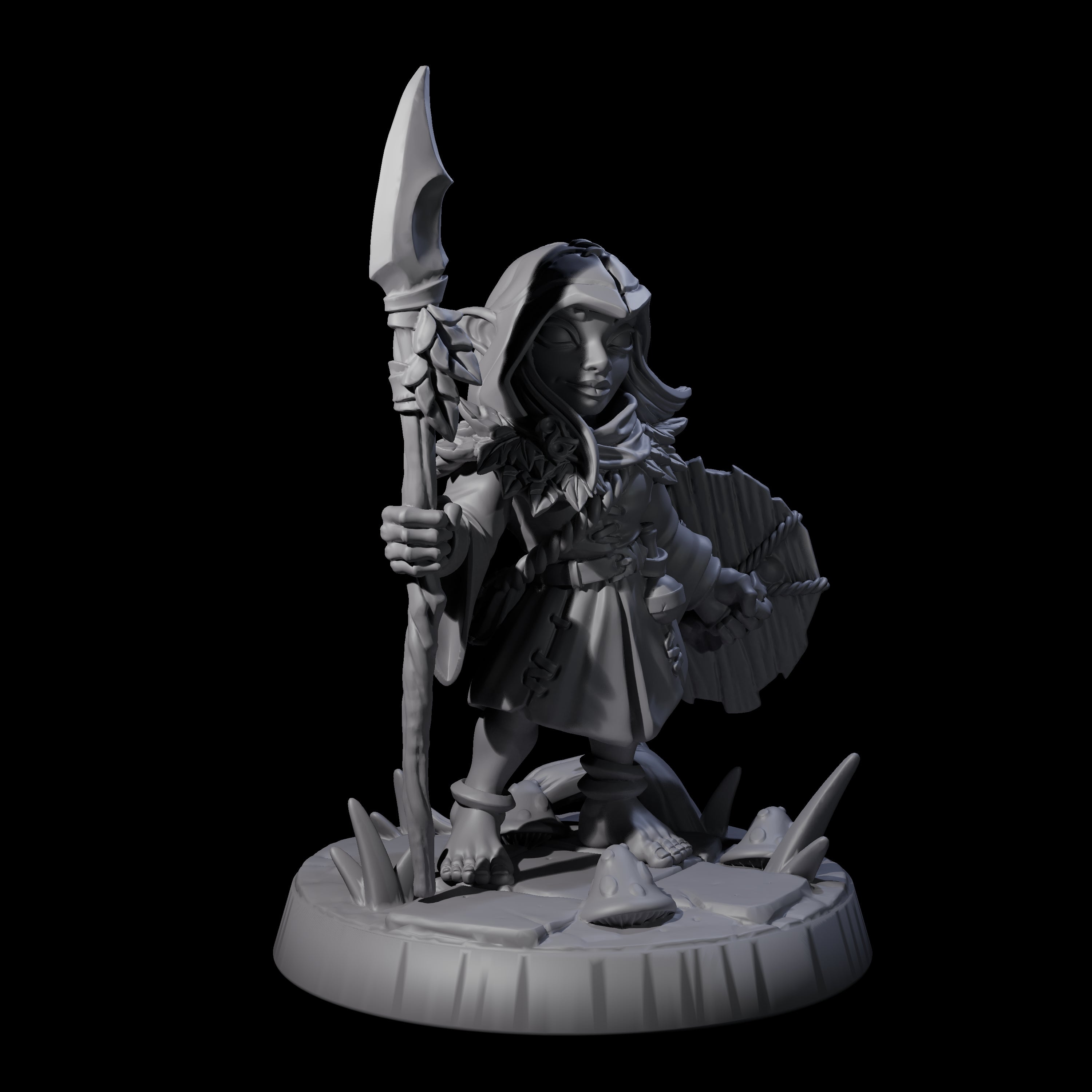 Galavanting Forest Halfling E Miniature for Dungeons and Dragons, Pathfinder or other TTRPGs