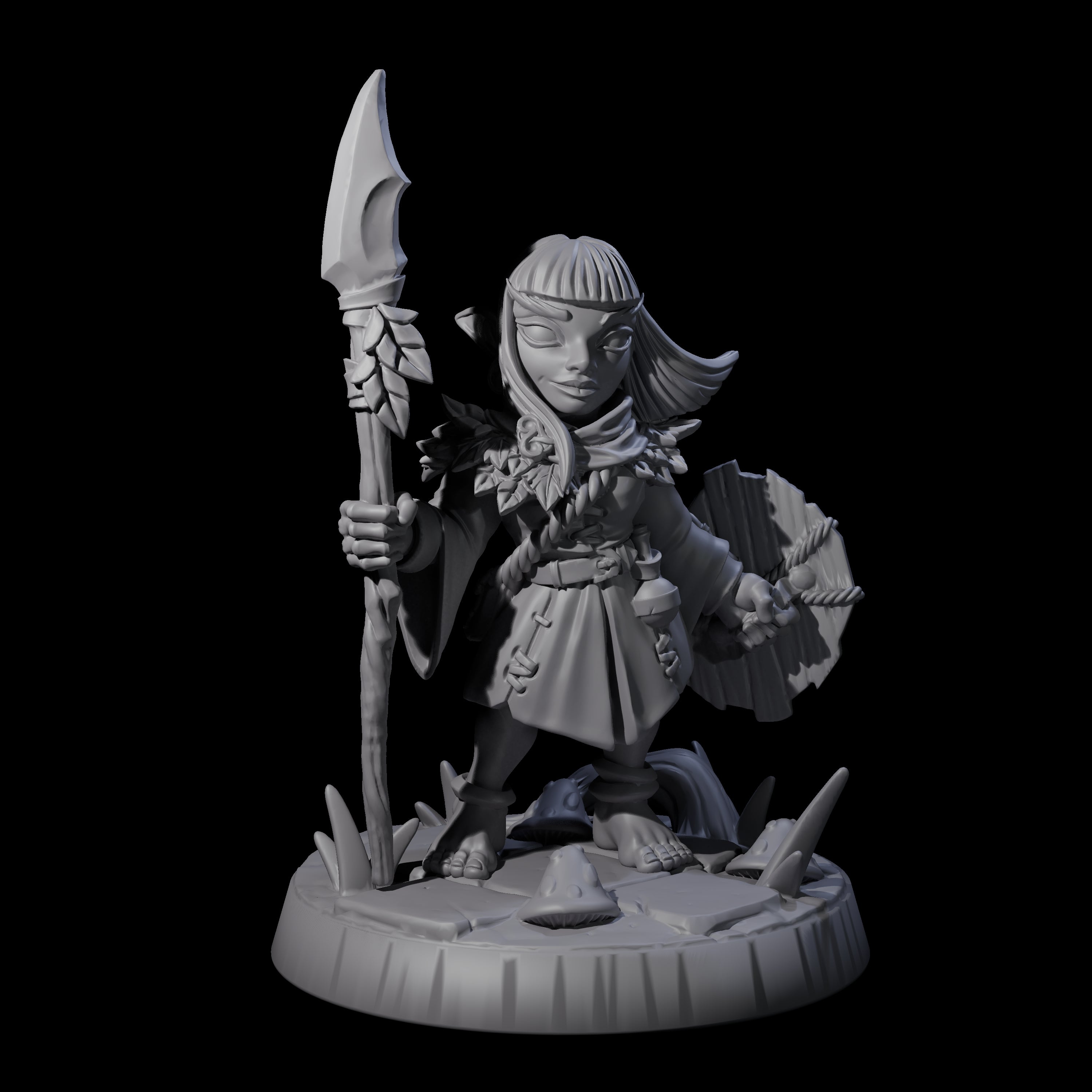 Galavanting Forest Halfling E Miniature for Dungeons and Dragons, Pathfinder or other TTRPGs