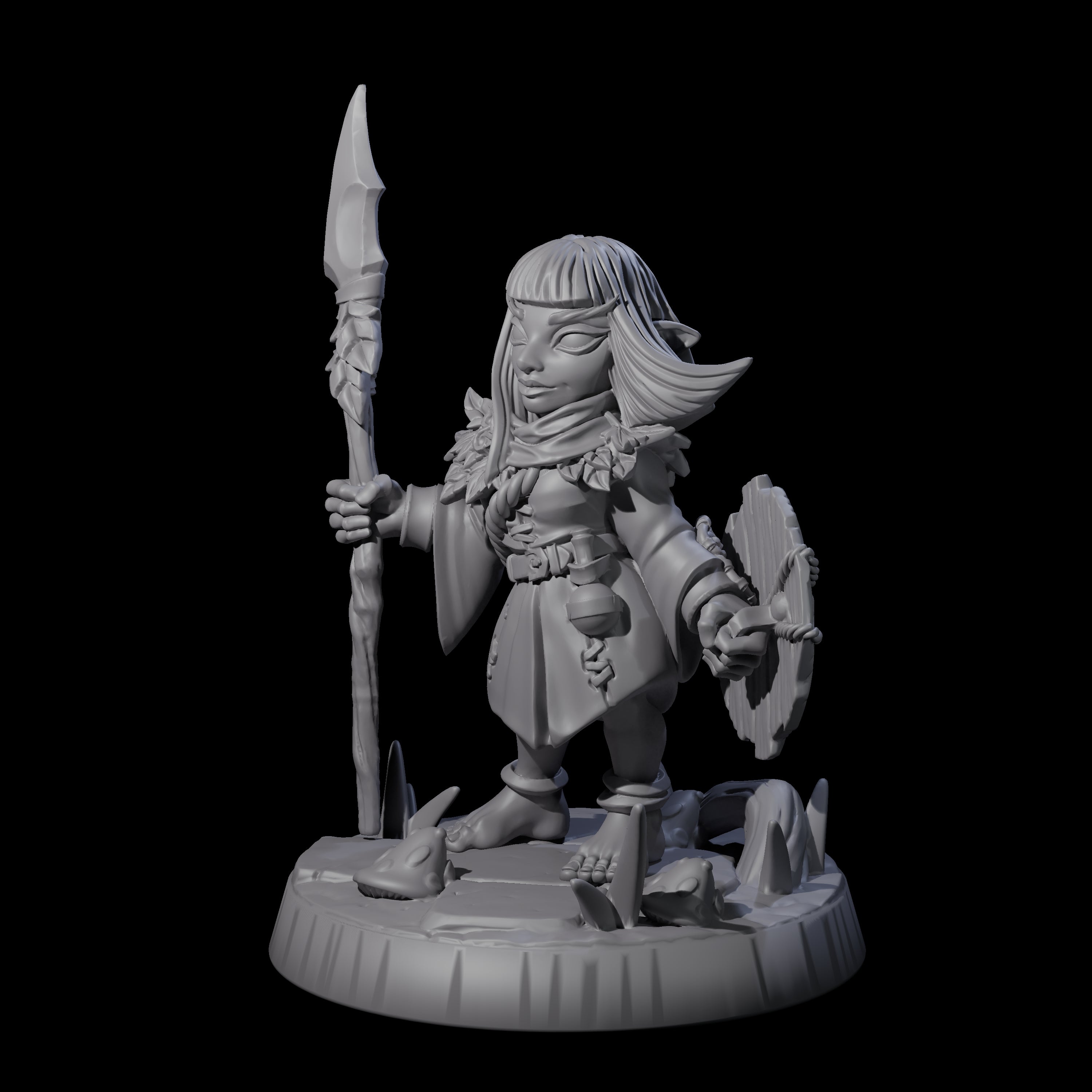 Galavanting Forest Halfling E Miniature for Dungeons and Dragons, Pathfinder or other TTRPGs