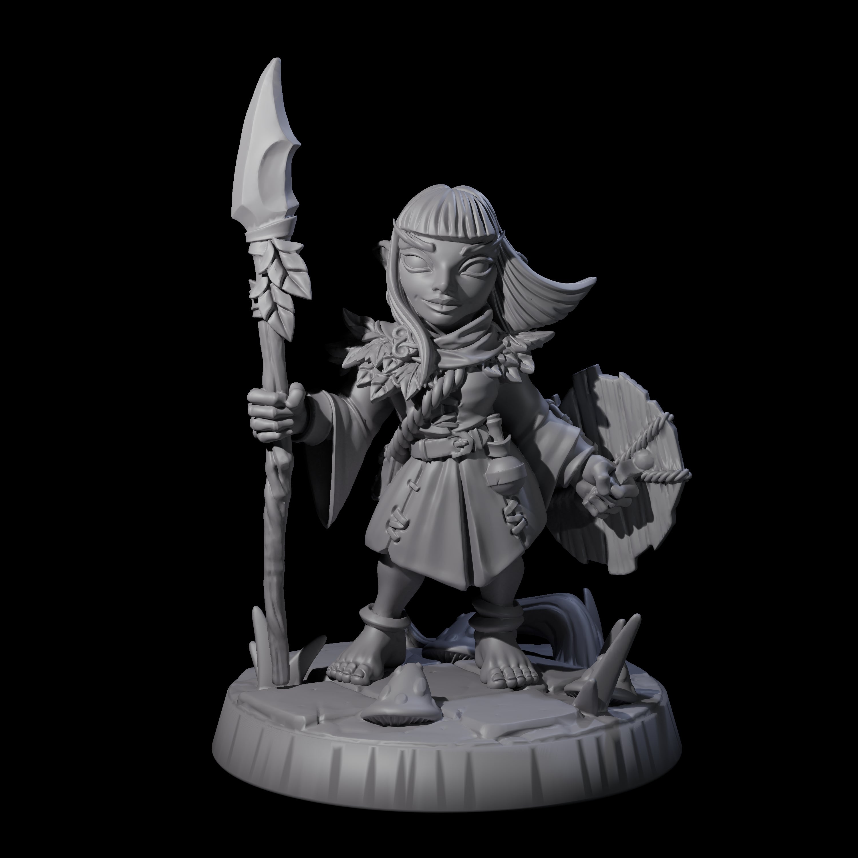 Galavanting Forest Halfling E Miniature for Dungeons and Dragons, Pathfinder or other TTRPGs