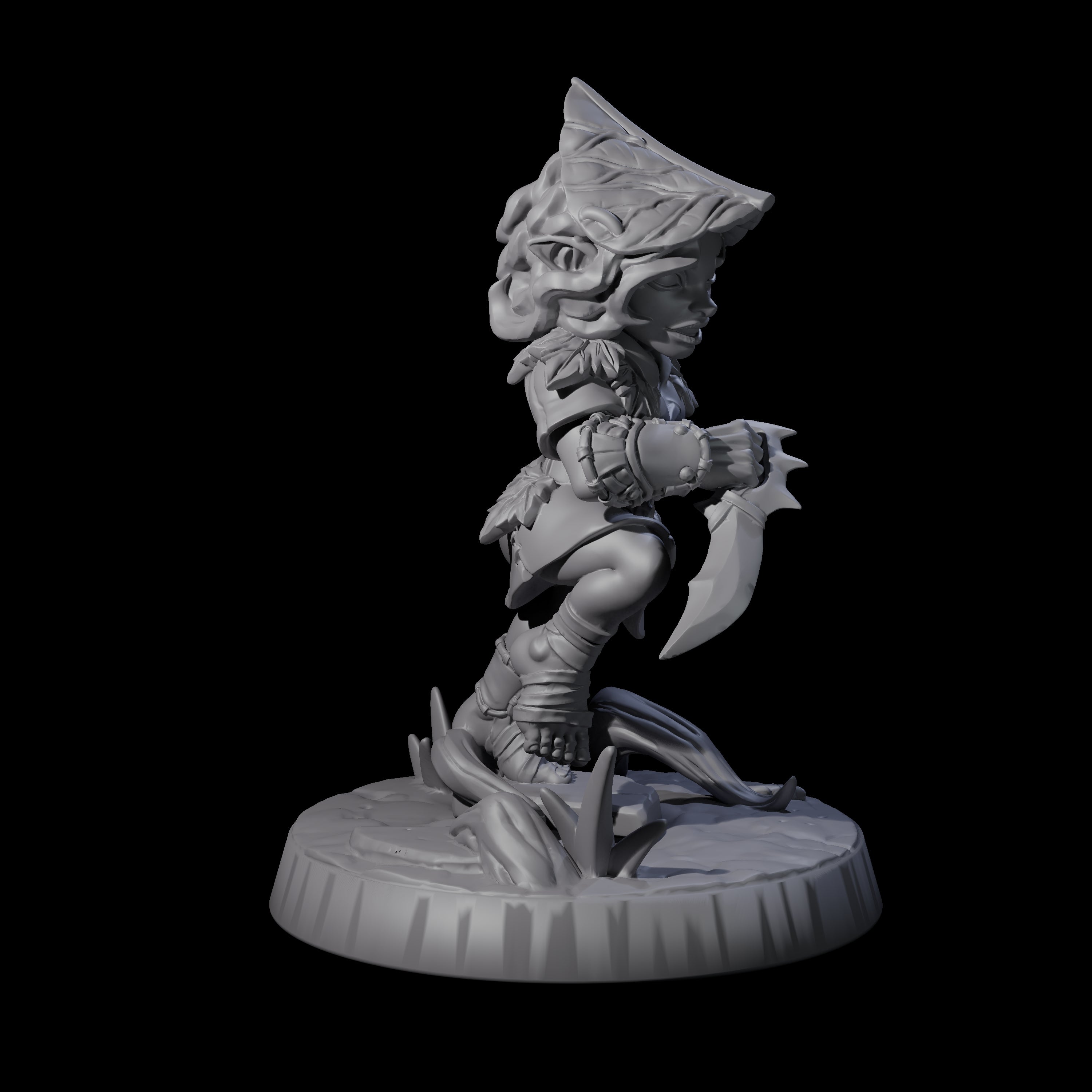 Galavanting Forest Halfling F Miniature for Dungeons and Dragons, Pathfinder or other TTRPGs