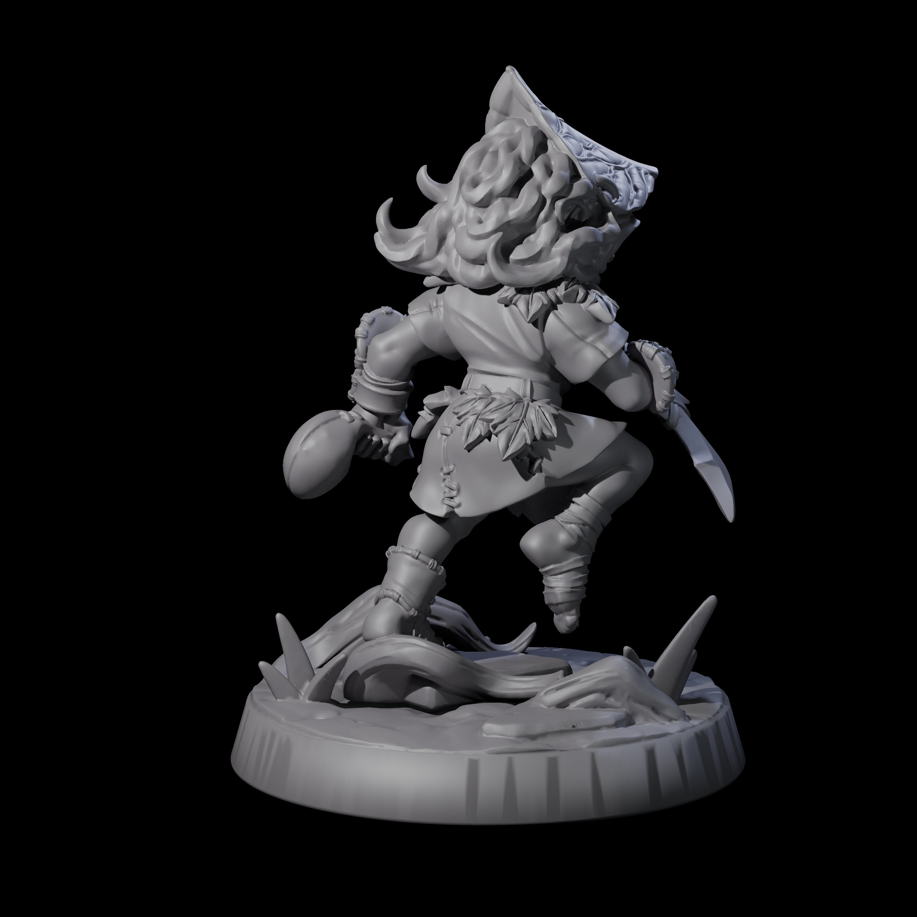 Galavanting Forest Halfling F Miniature for Dungeons and Dragons, Pathfinder or other TTRPGs