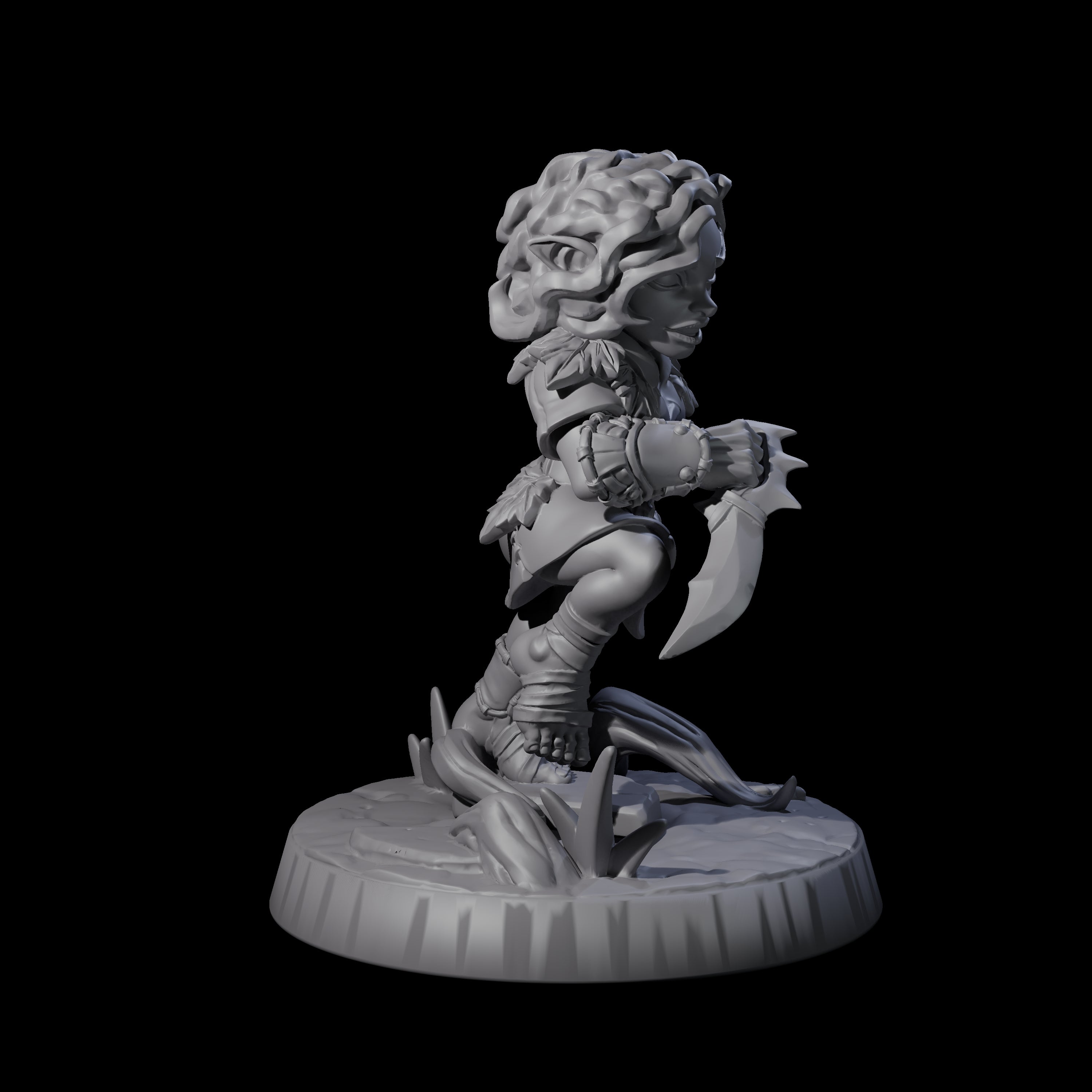 Galavanting Forest Halfling F Miniature for Dungeons and Dragons, Pathfinder or other TTRPGs