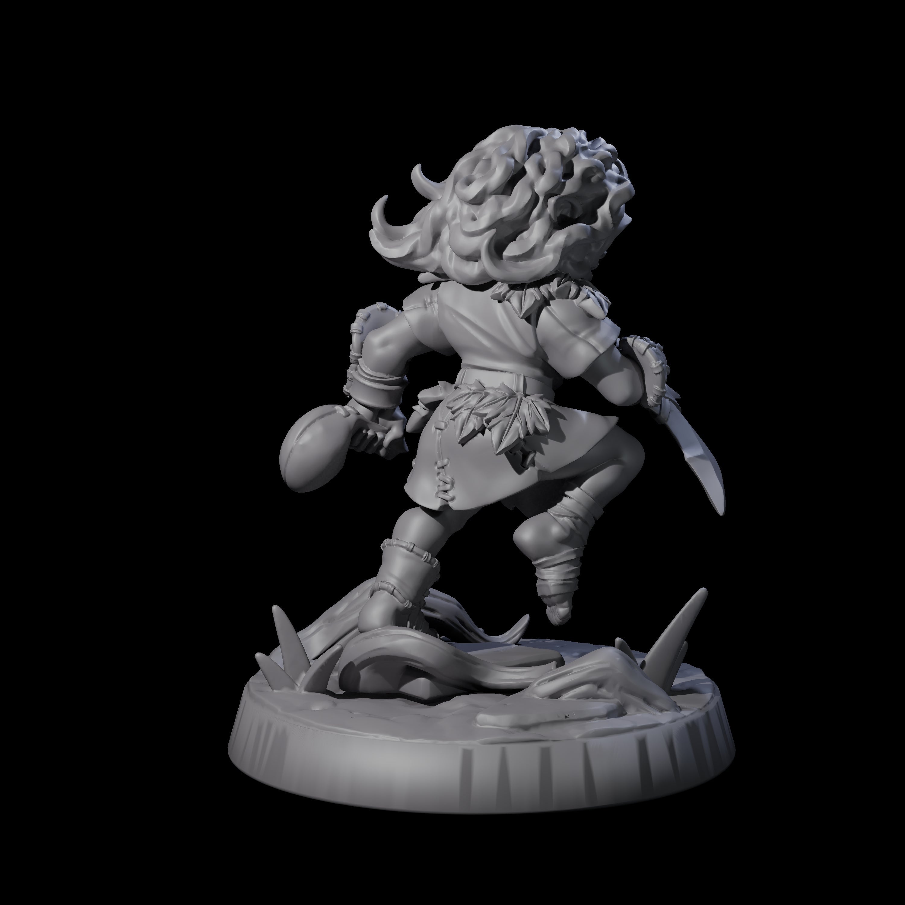 Galavanting Forest Halfling F Miniature for Dungeons and Dragons, Pathfinder or other TTRPGs