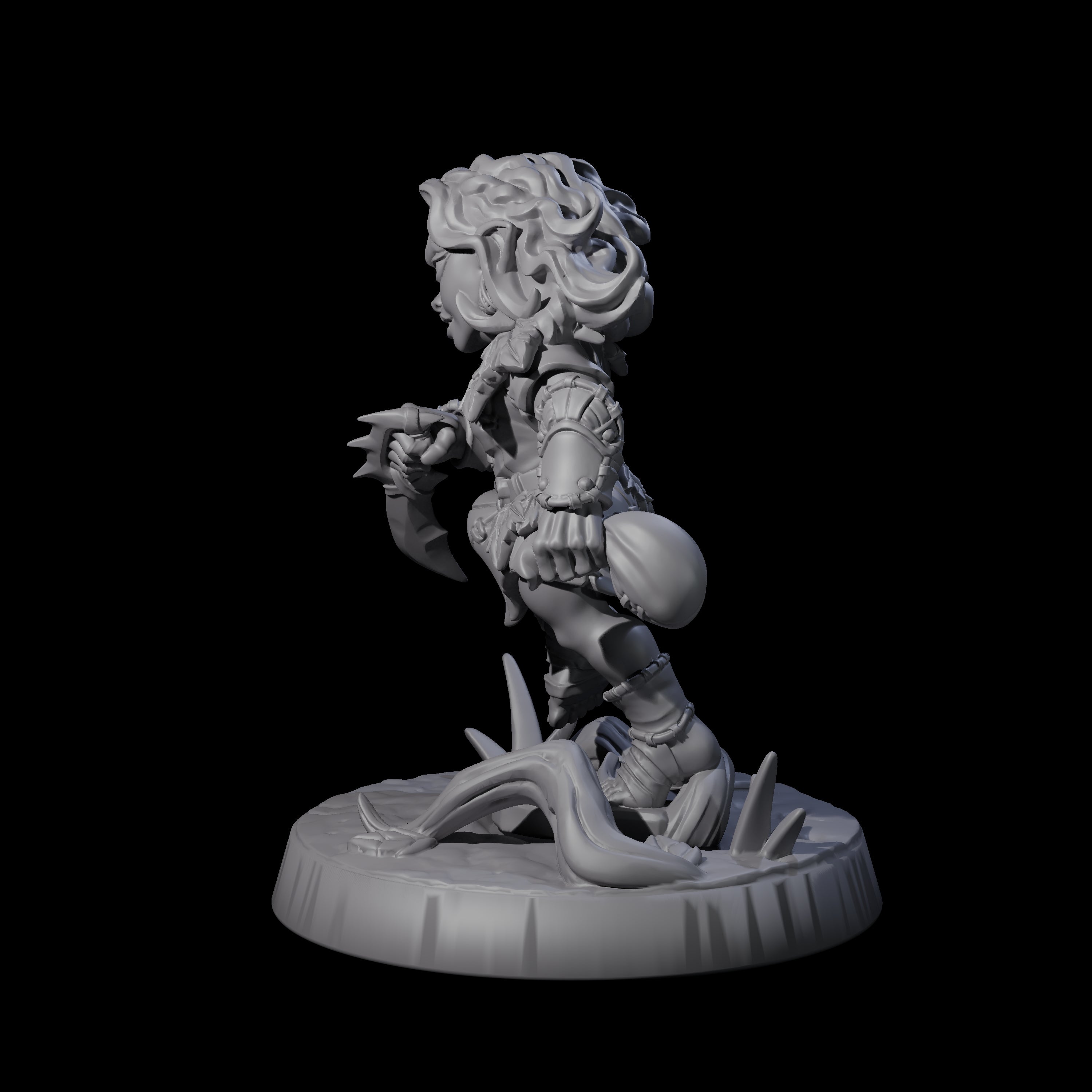 Galavanting Forest Halfling F Miniature for Dungeons and Dragons, Pathfinder or other TTRPGs