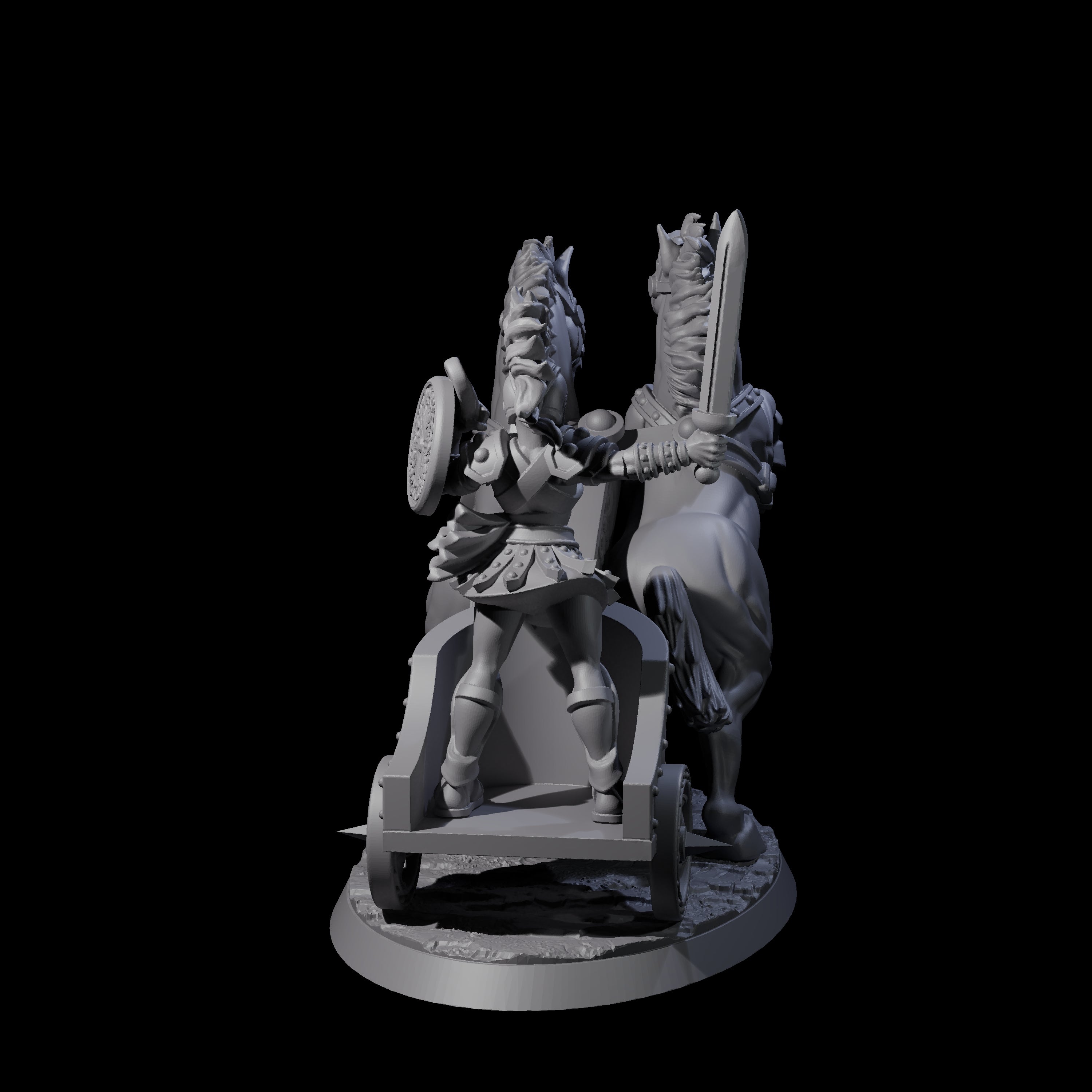 Galloping Gladiator Chariot Miniature for Dungeons and Dragons, Pathfinder or other TTRPGs