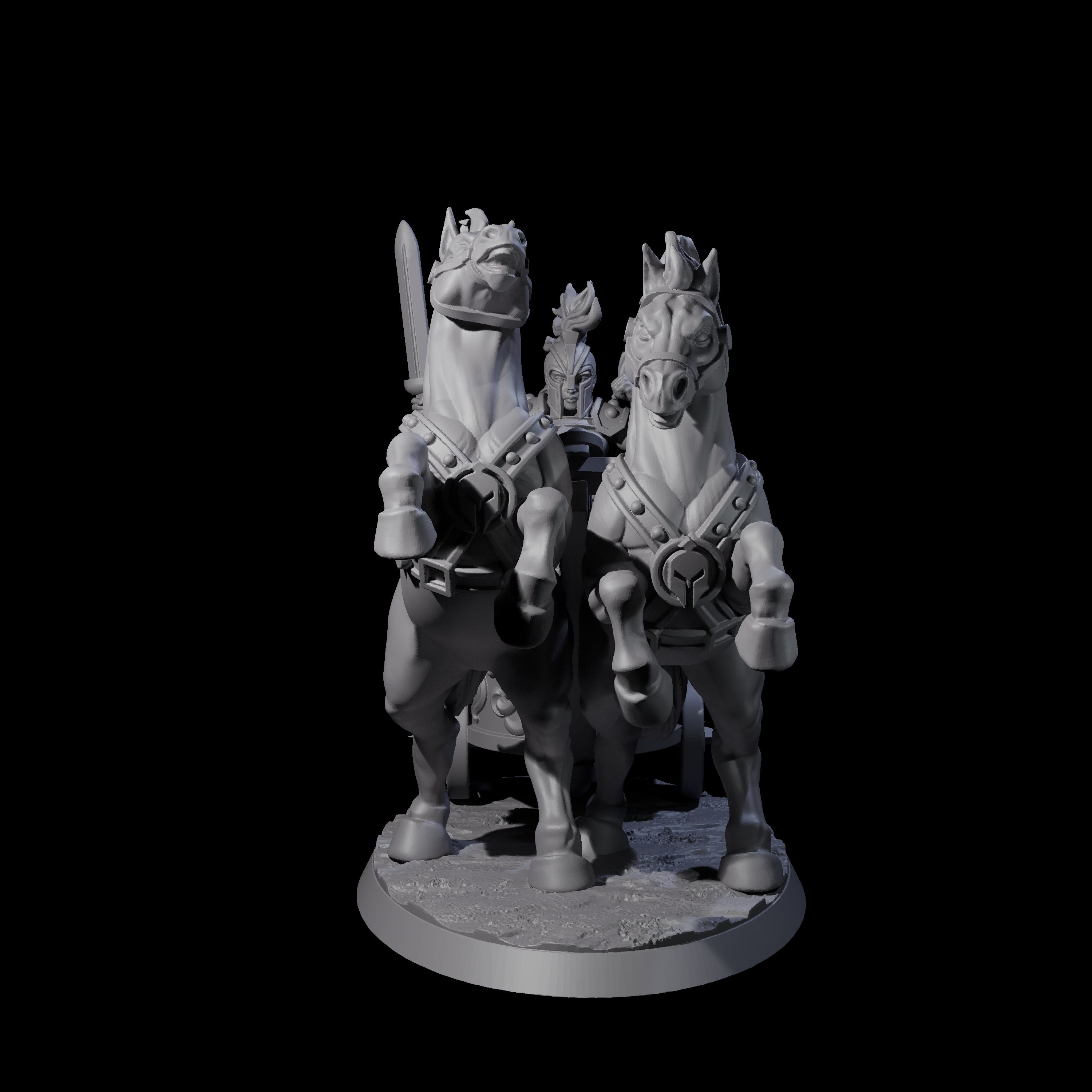 Galloping Gladiator Chariot Miniature for Dungeons and Dragons, Pathfinder or other TTRPGs