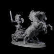 Galloping Gladiator Chariot Miniature for Dungeons and Dragons, Pathfinder or other TTRPGs