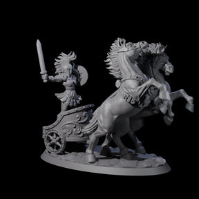 Galloping Gladiator Chariot Miniature for Dungeons and Dragons, Pathfinder or other TTRPGs