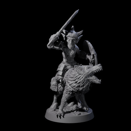 Galloping Goblin Rider A Miniature for Dungeons and Dragons, Pathfinder or other TTRPGs