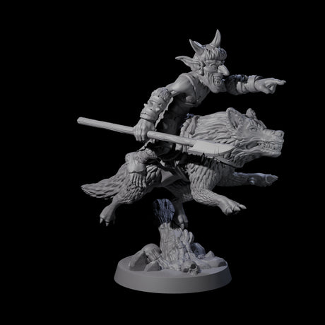 Galloping Goblin Rider C Miniature for Dungeons and Dragons, Pathfinder or other TTRPGs