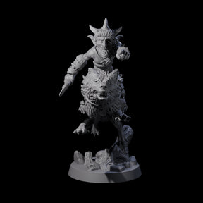 Galloping Goblin Rider C Miniature for Dungeons and Dragons, Pathfinder or other TTRPGs