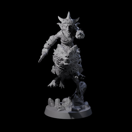 Galloping Goblin Rider C Miniature for Dungeons and Dragons, Pathfinder or other TTRPGs