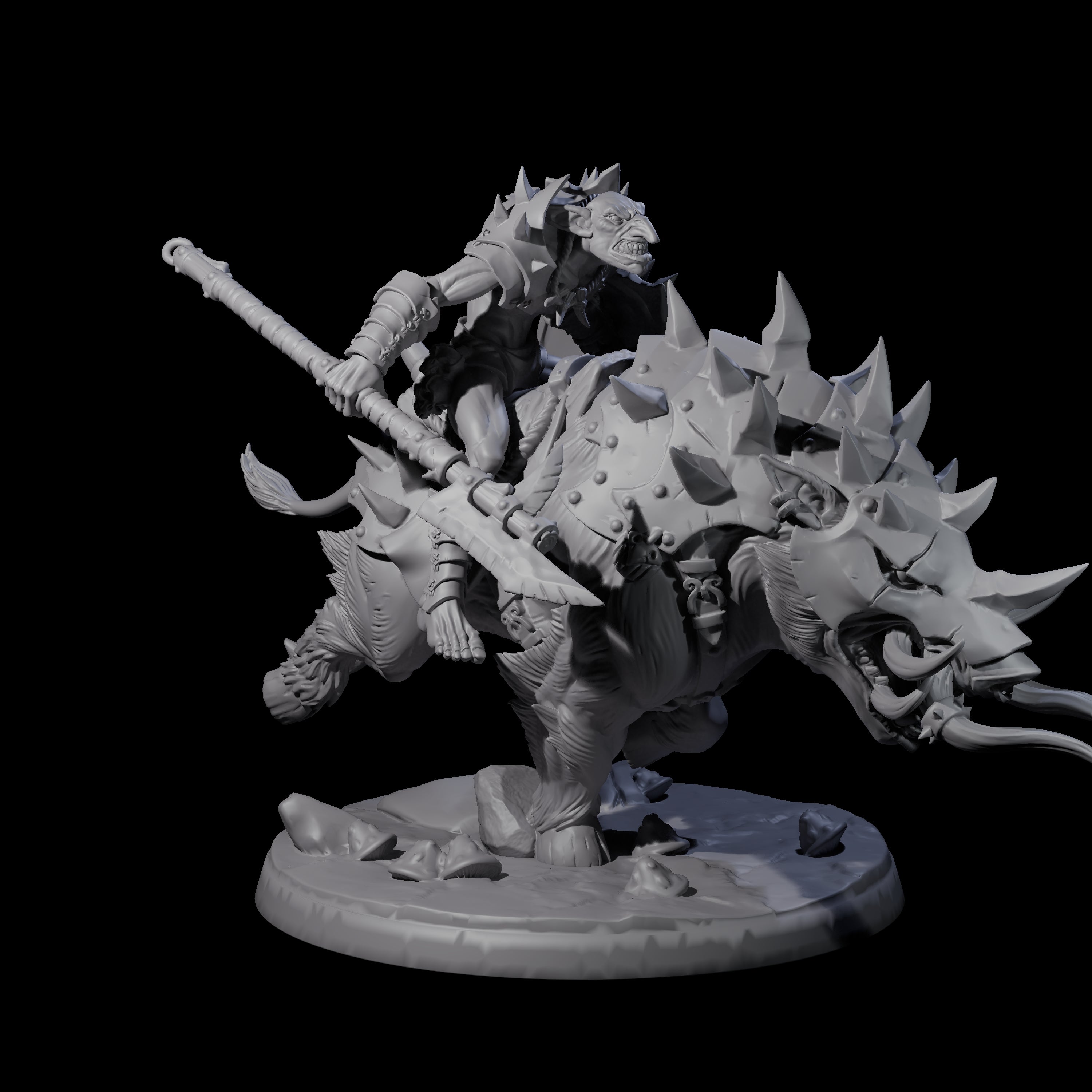 Galloping Hobgoblin Rider A Miniature for Dungeons and Dragons, Pathfinder or other TTRPGs