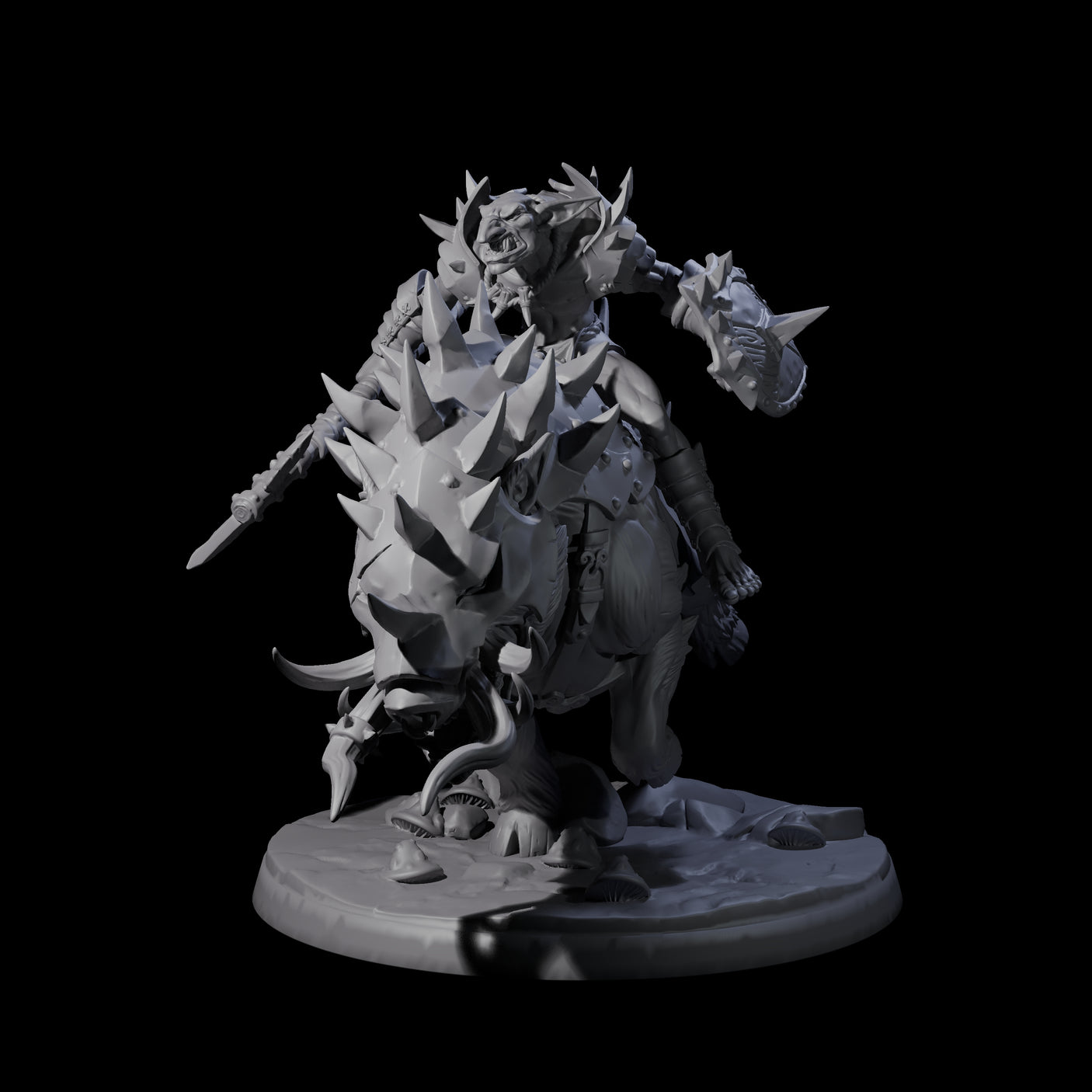 Galloping Hobgoblin Rider A Miniature for Dungeons and Dragons, Pathfinder or other TTRPGs