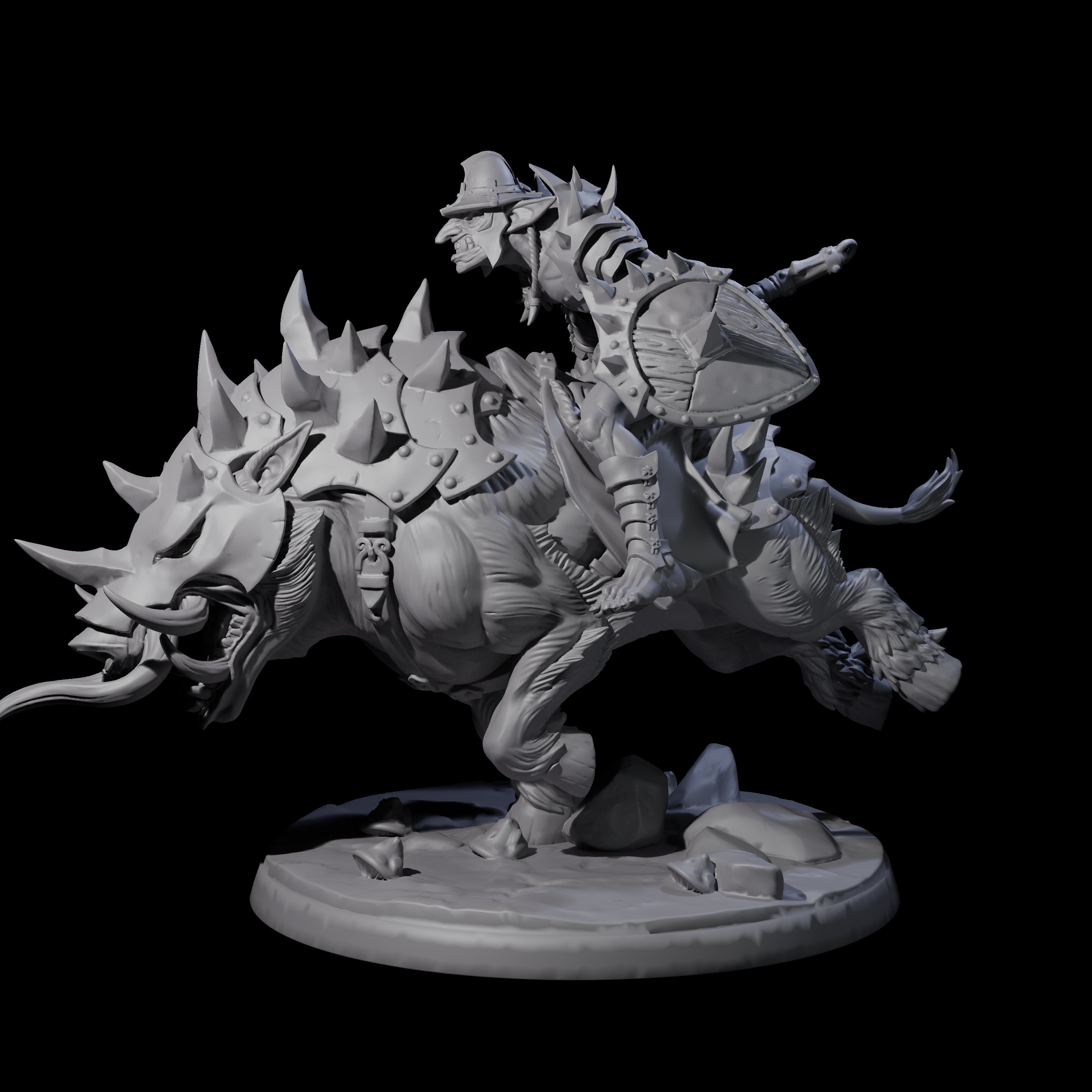 Galloping Hobgoblin Rider A Miniature for Dungeons and Dragons, Pathfinder or other TTRPGs