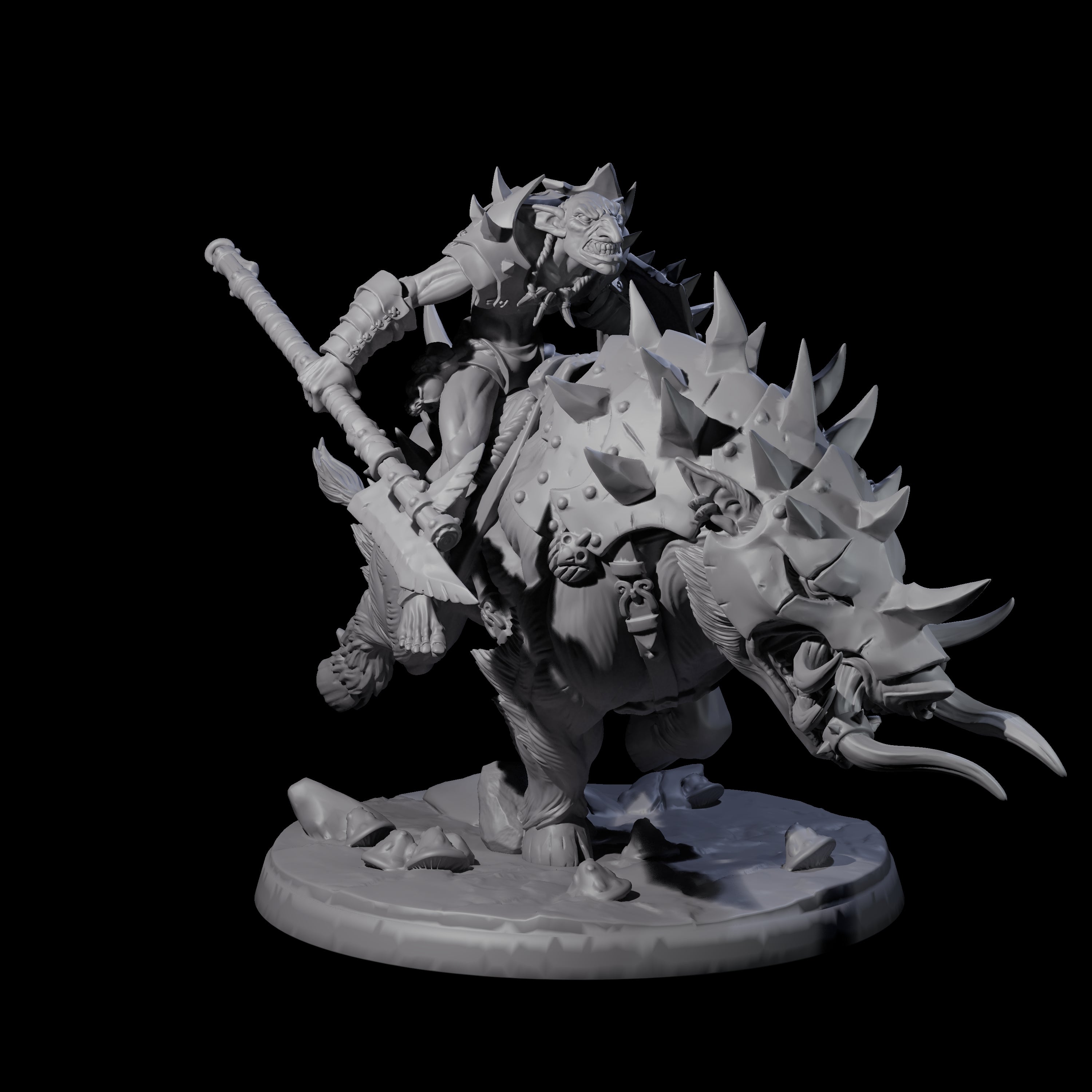 Galloping Hobgoblin Rider A Miniature for Dungeons and Dragons, Pathfinder or other TTRPGs