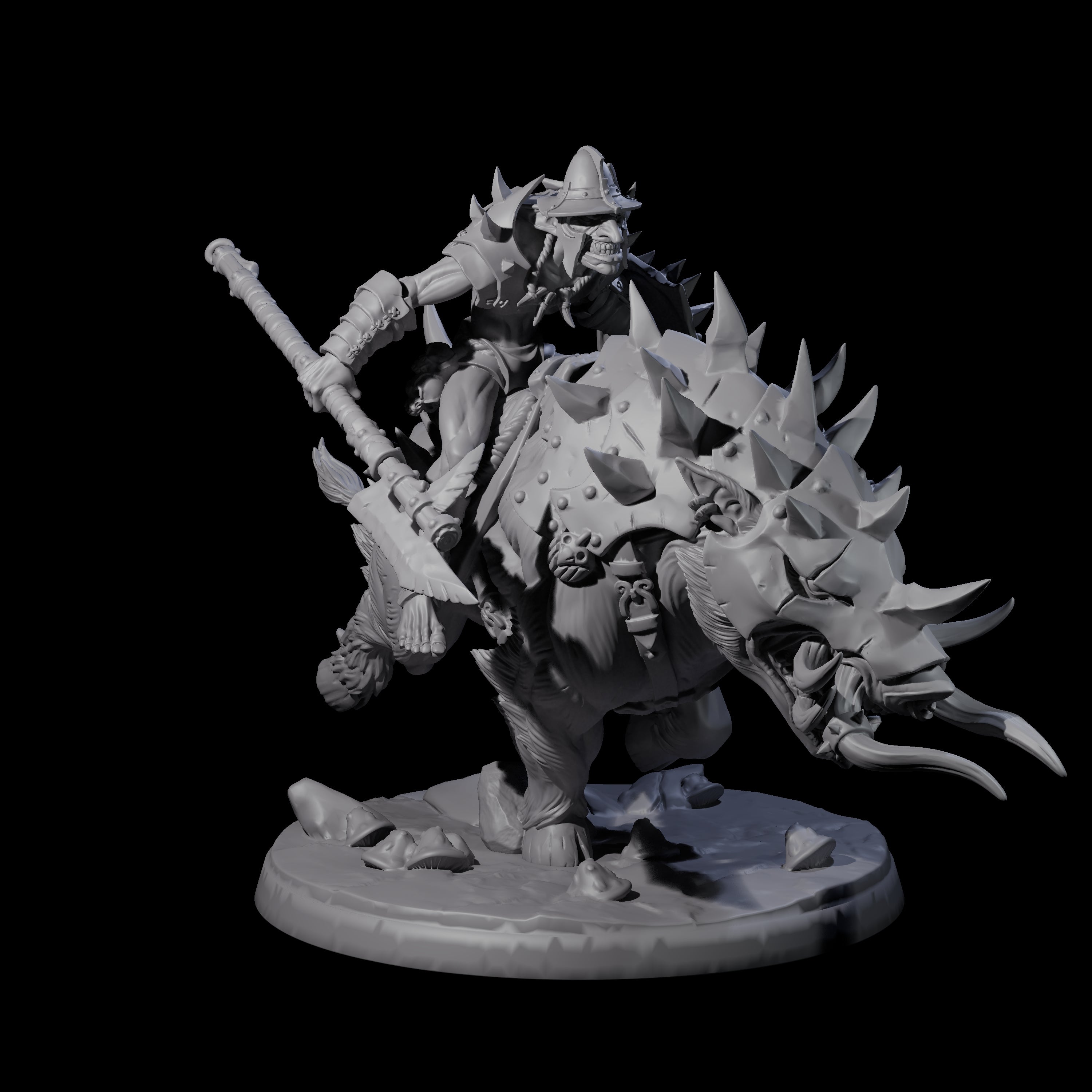 Galloping Hobgoblin Rider A Miniature for Dungeons and Dragons, Pathfinder or other TTRPGs