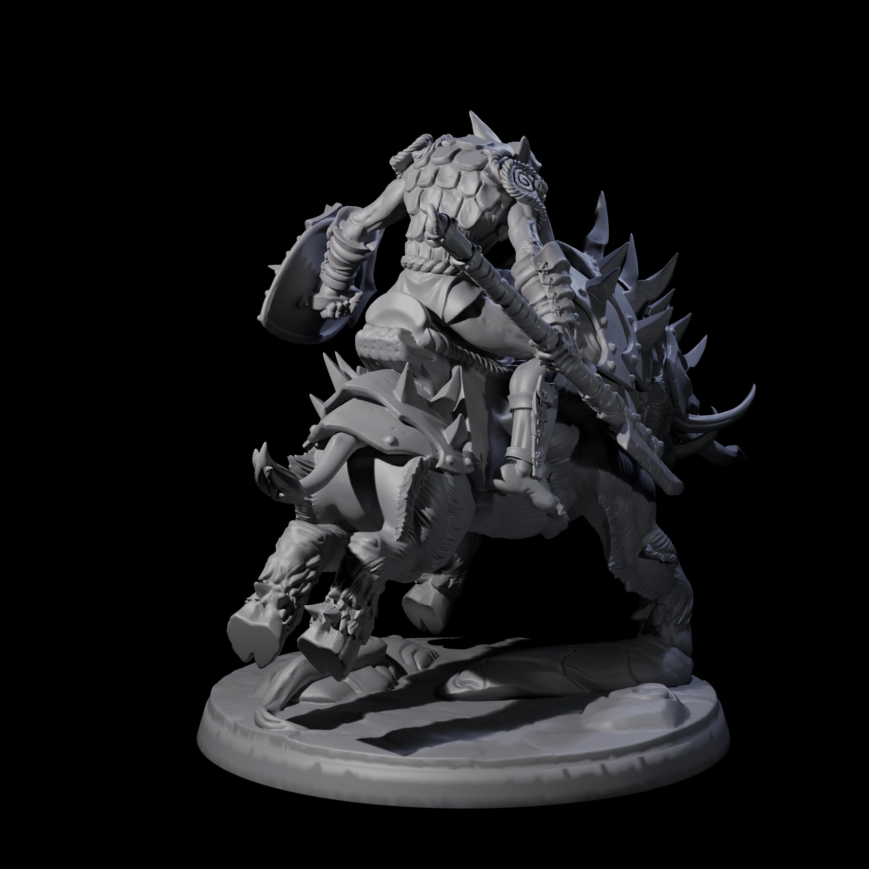 Galloping Hobgoblin Rider B Miniature for Dungeons and Dragons, Pathfinder or other TTRPGs