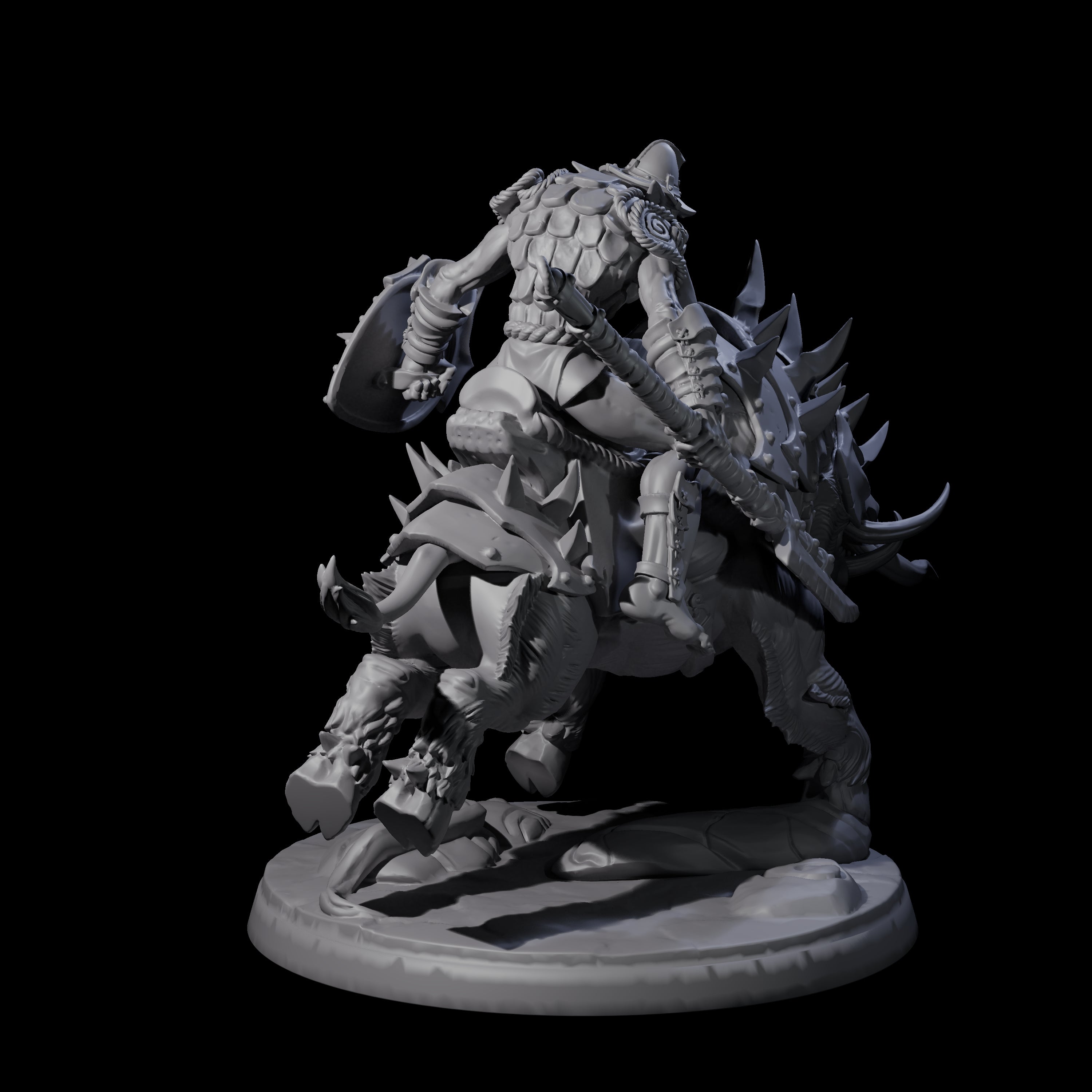 Galloping Hobgoblin Rider B Miniature for Dungeons and Dragons, Pathfinder or other TTRPGs