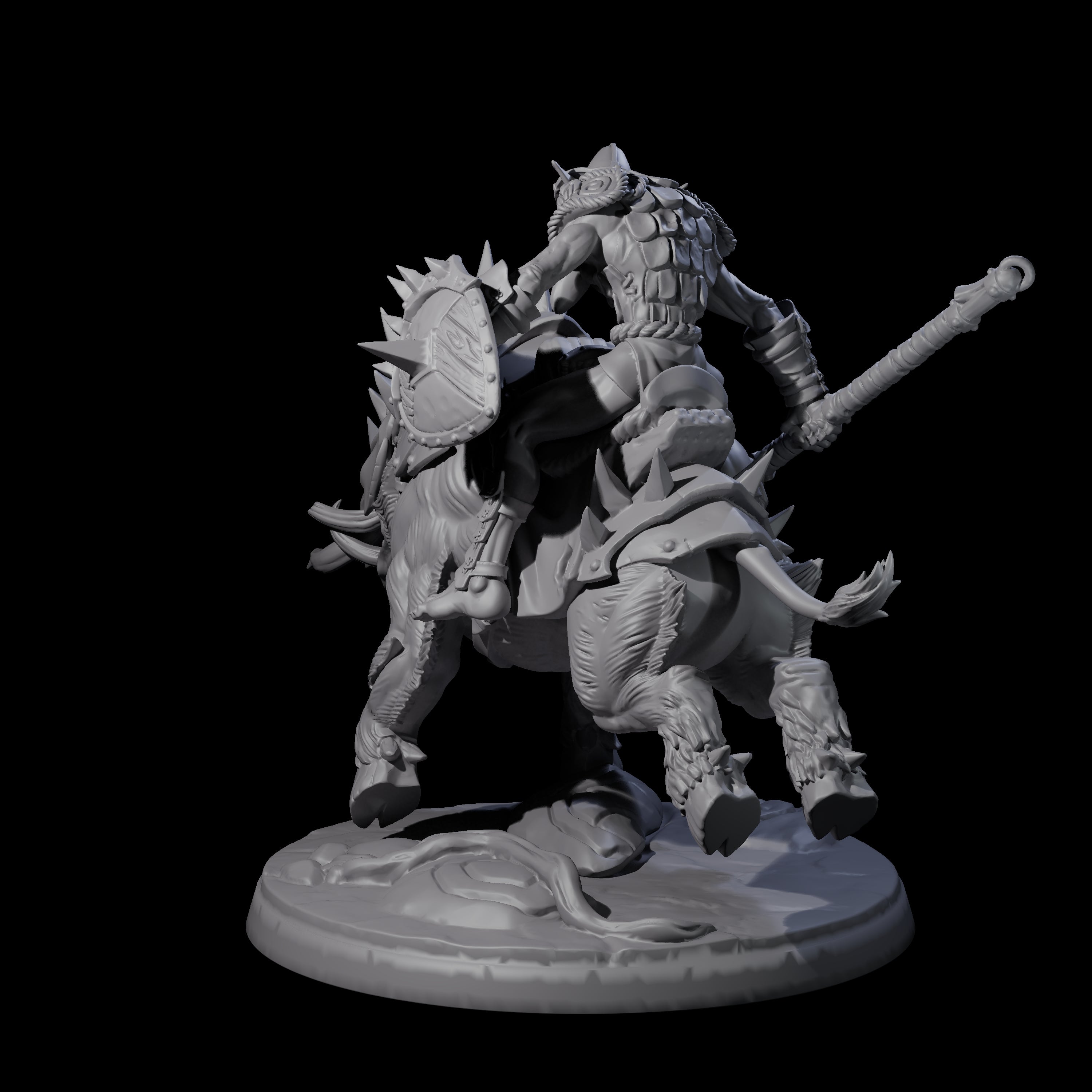 Galloping Hobgoblin Rider B Miniature for Dungeons and Dragons, Pathfinder or other TTRPGs