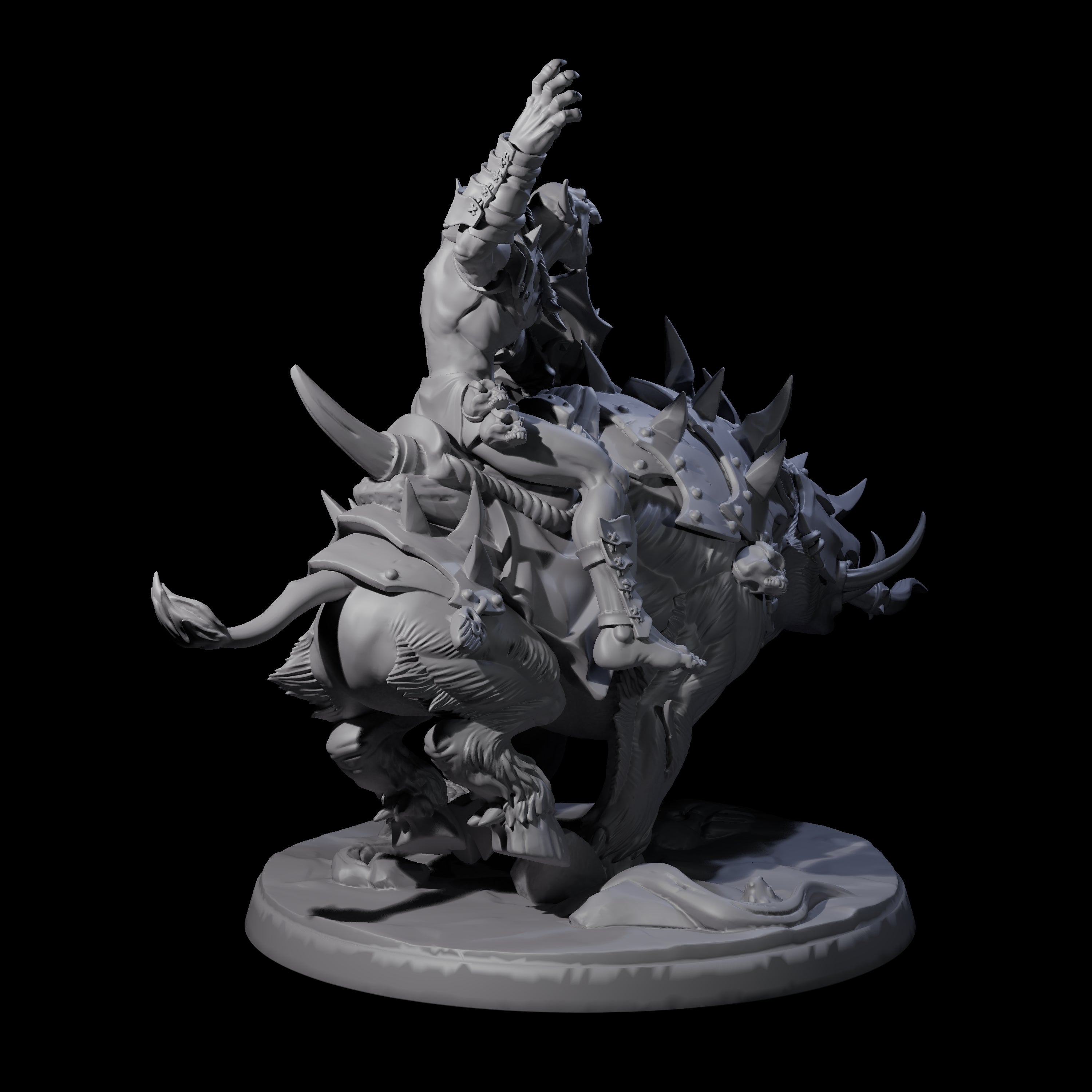 Galloping Hobgoblin Rider C Miniature for Dungeons and Dragons, Pathfinder or other TTRPGs