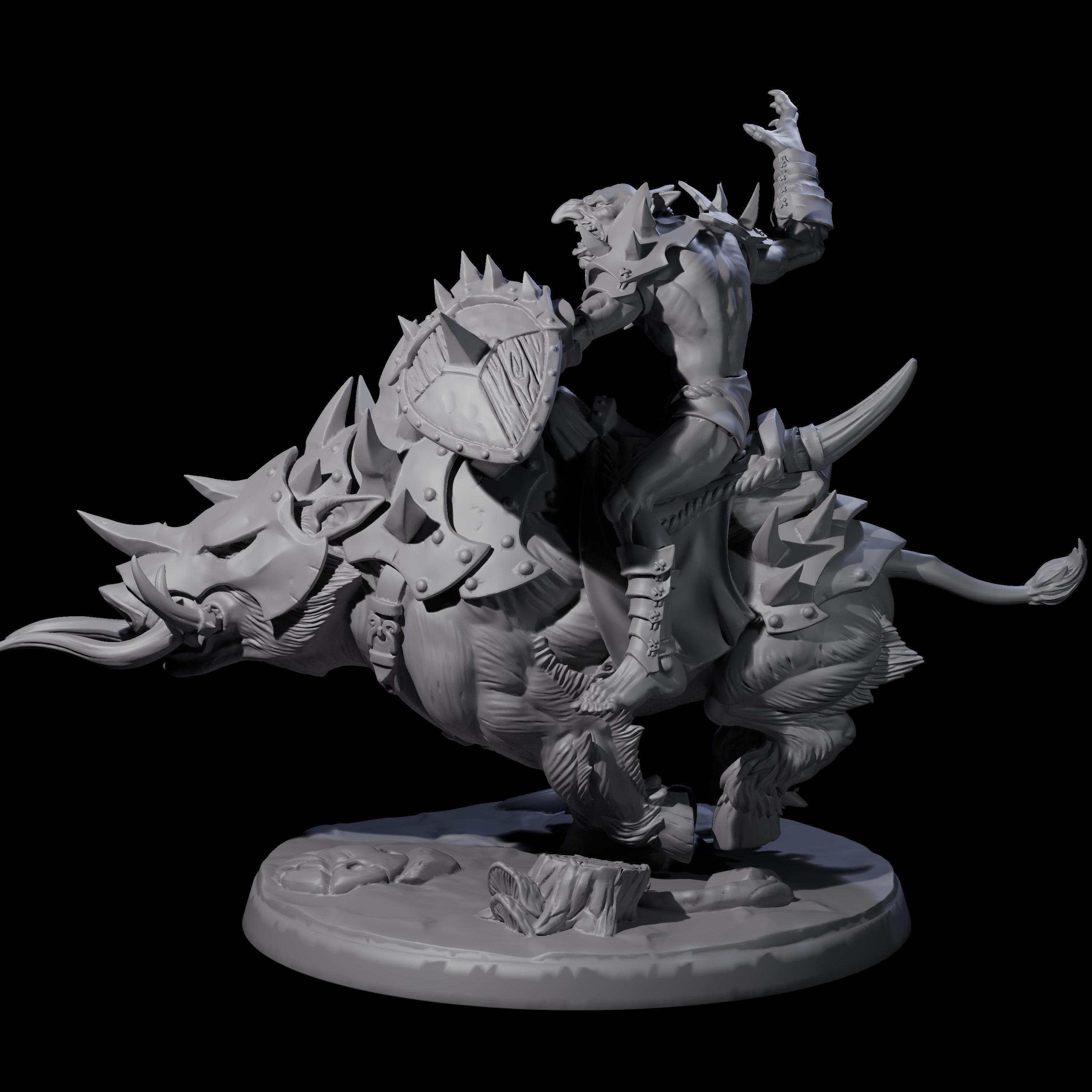 Galloping Hobgoblin Rider C Miniature for Dungeons and Dragons, Pathfinder or other TTRPGs
