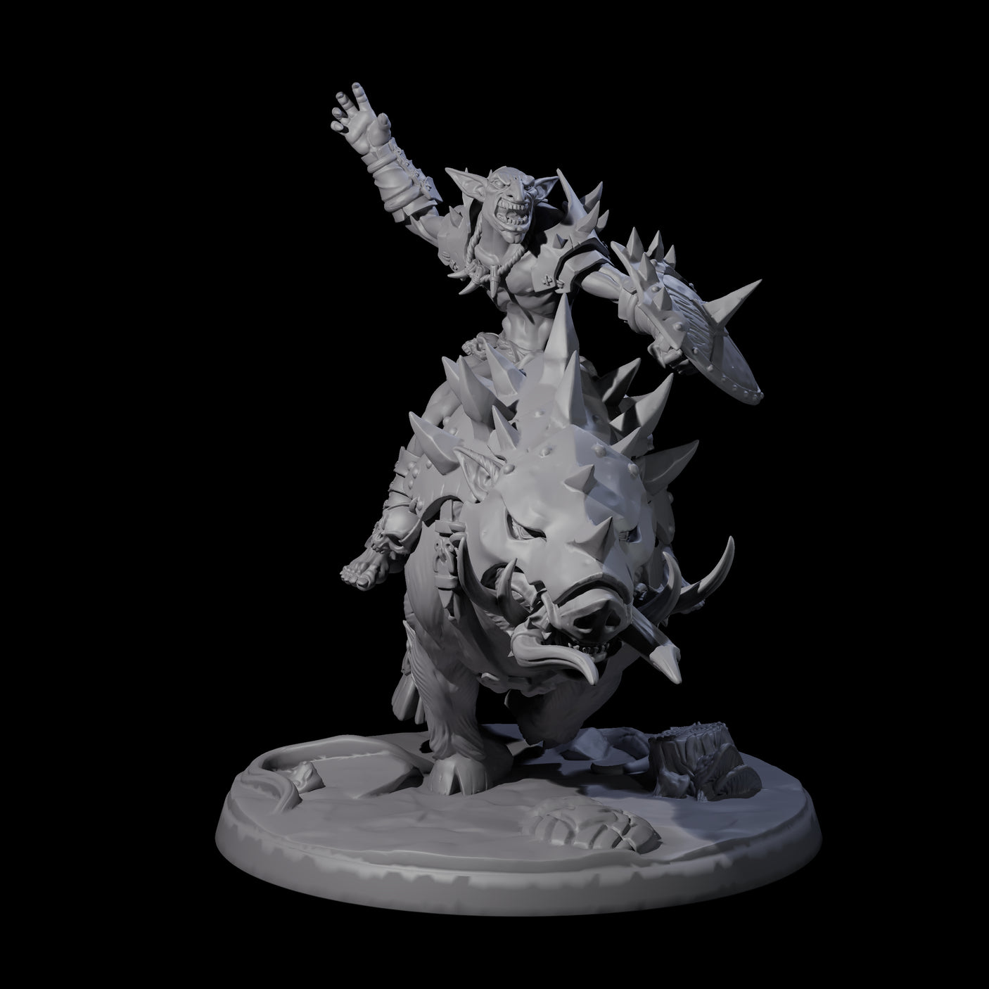 Galloping Hobgoblin Rider C Miniature for Dungeons and Dragons, Pathfinder or other TTRPGs