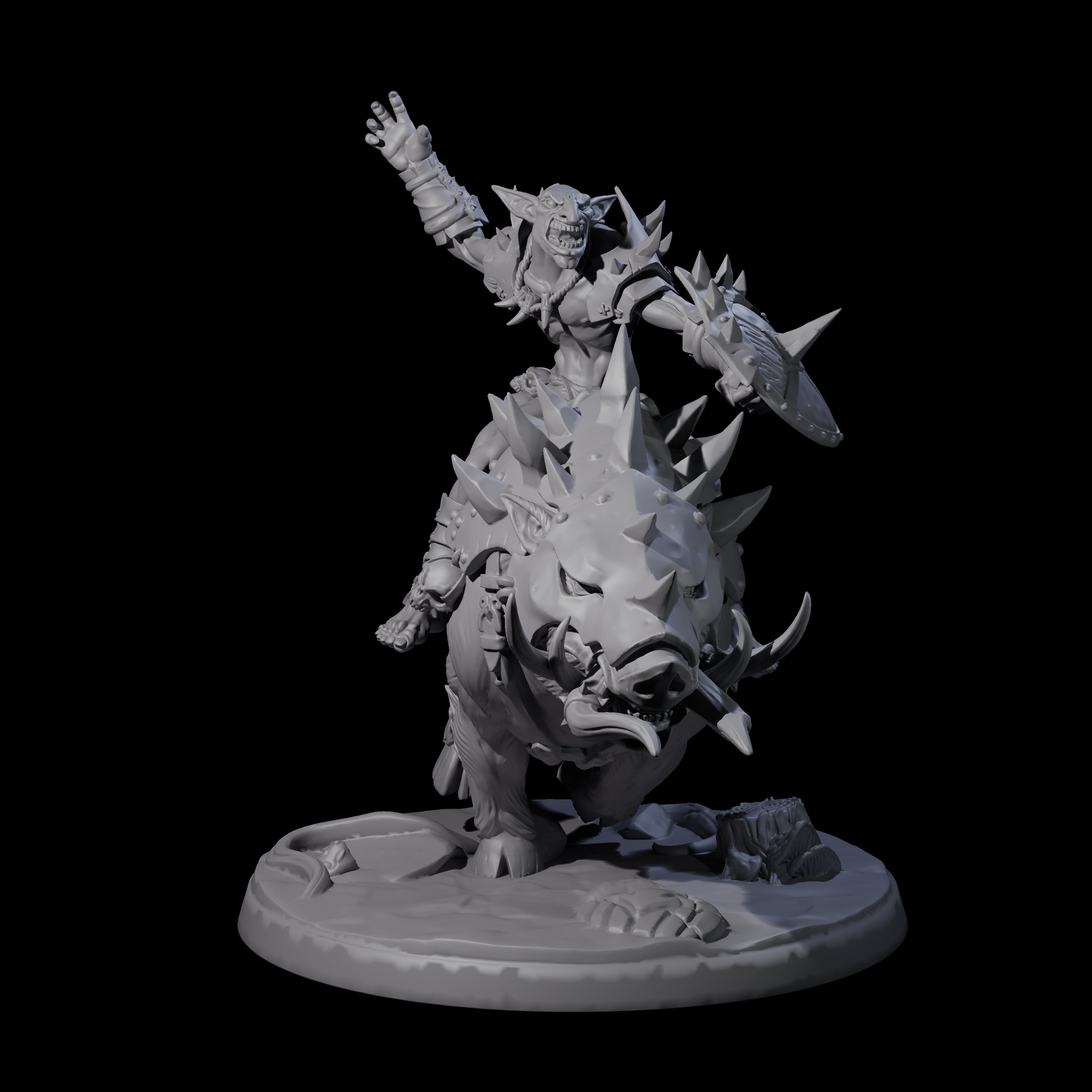 Galloping Hobgoblin Rider C Miniature for Dungeons and Dragons, Pathfinder or other TTRPGs