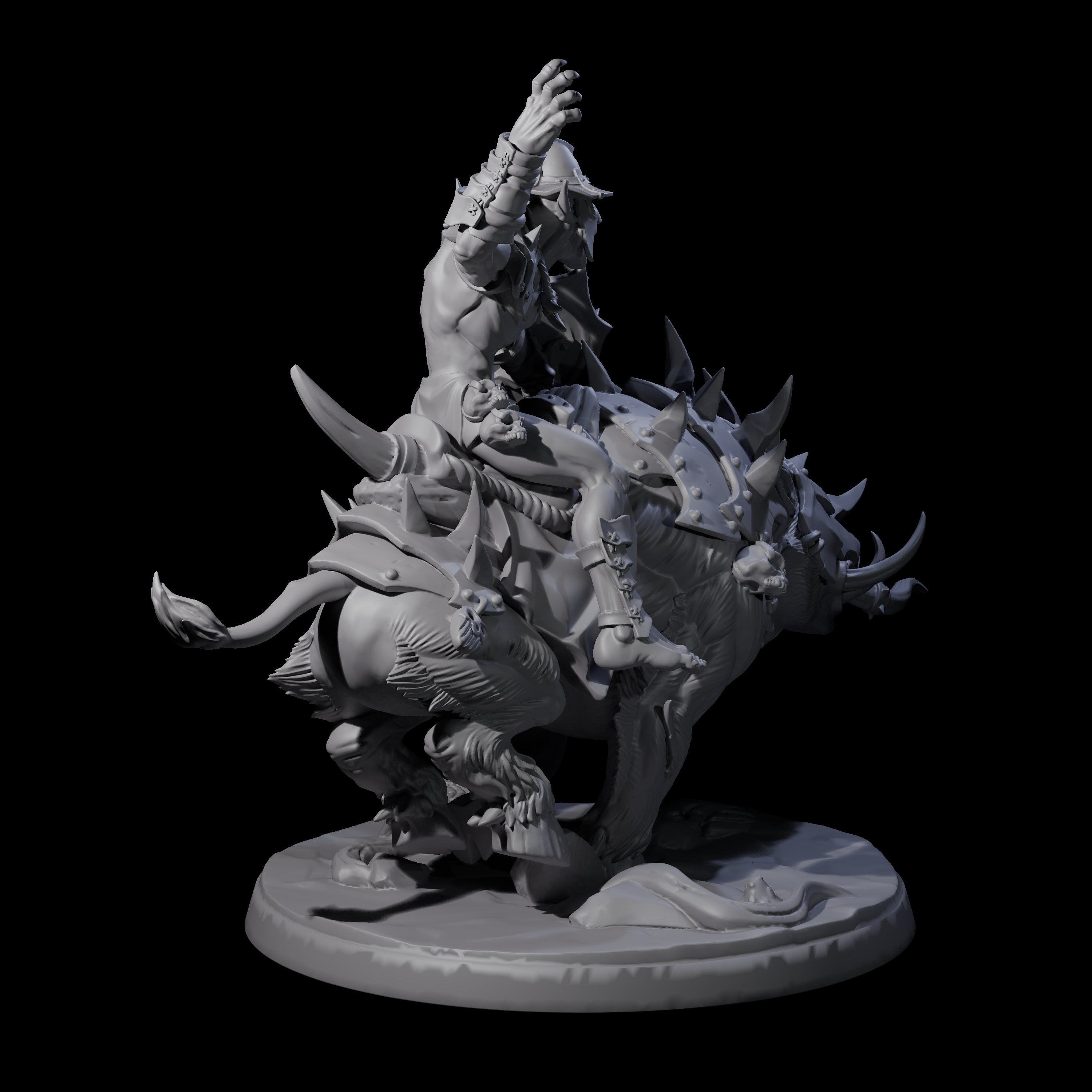 Galloping Hobgoblin Rider C Miniature for Dungeons and Dragons, Pathfinder or other TTRPGs
