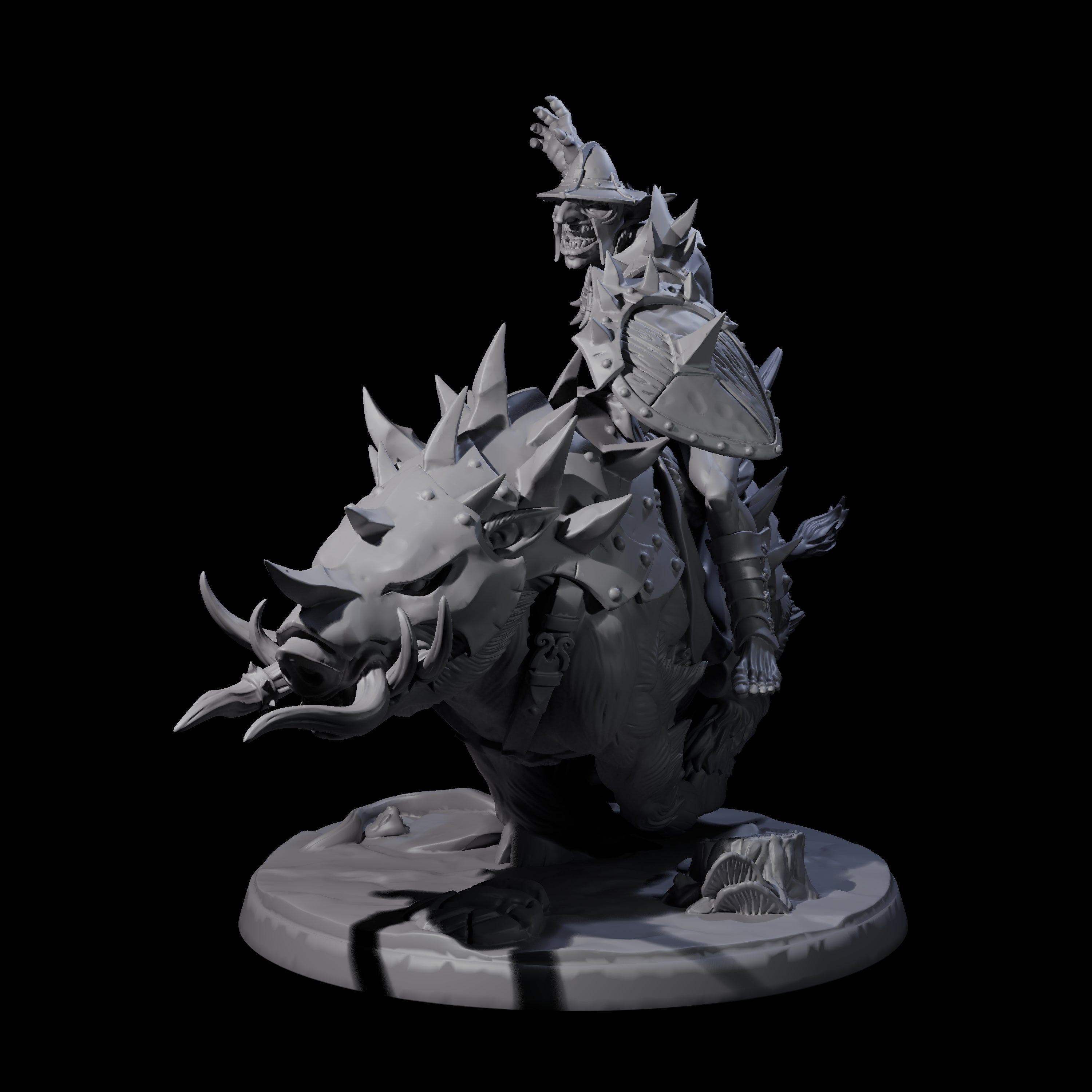 Galloping Hobgoblin Rider C Miniature for Dungeons and Dragons, Pathfinder or other TTRPGs