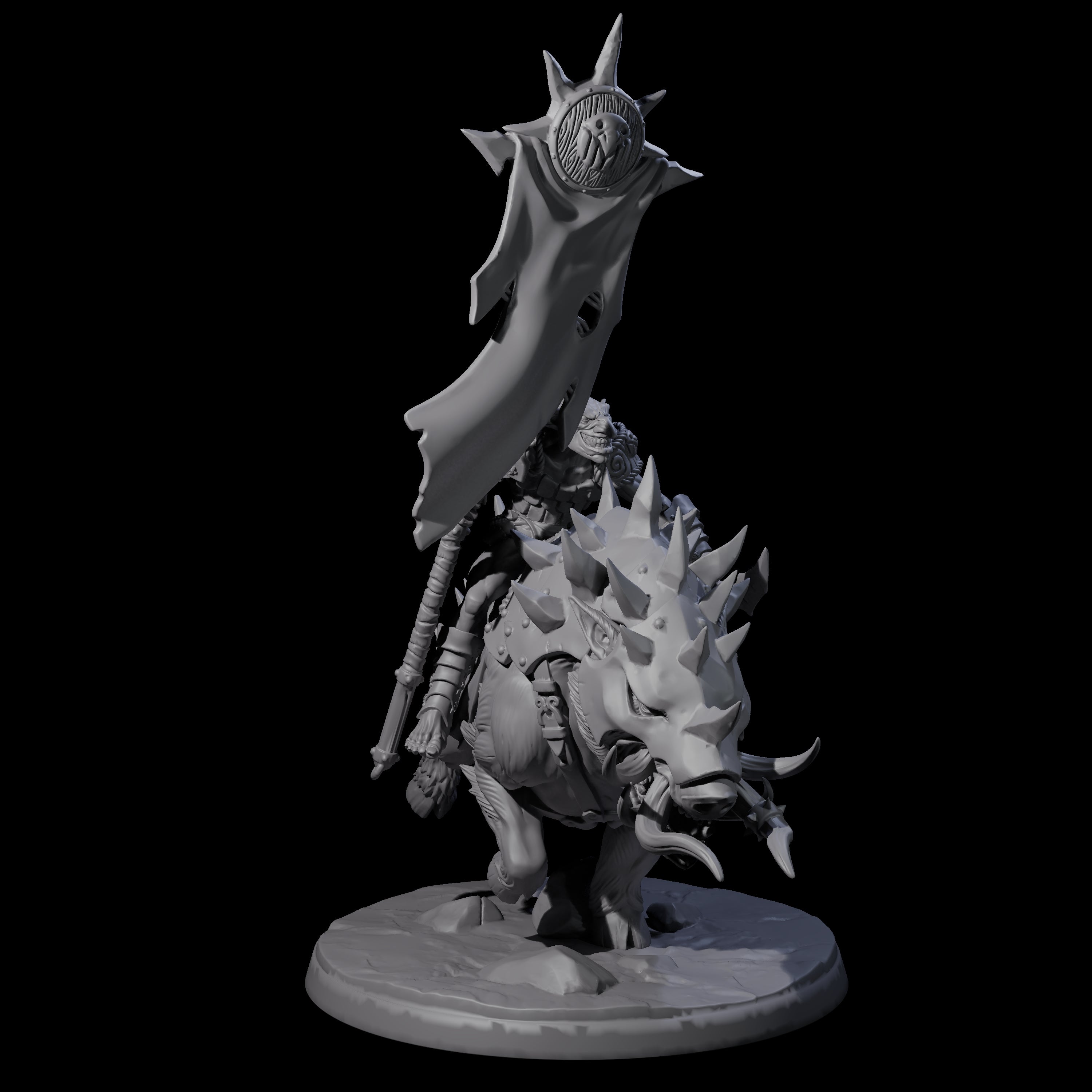 Galloping Hobgoblin Rider D Miniature for Dungeons and Dragons, Pathfinder or other TTRPGs