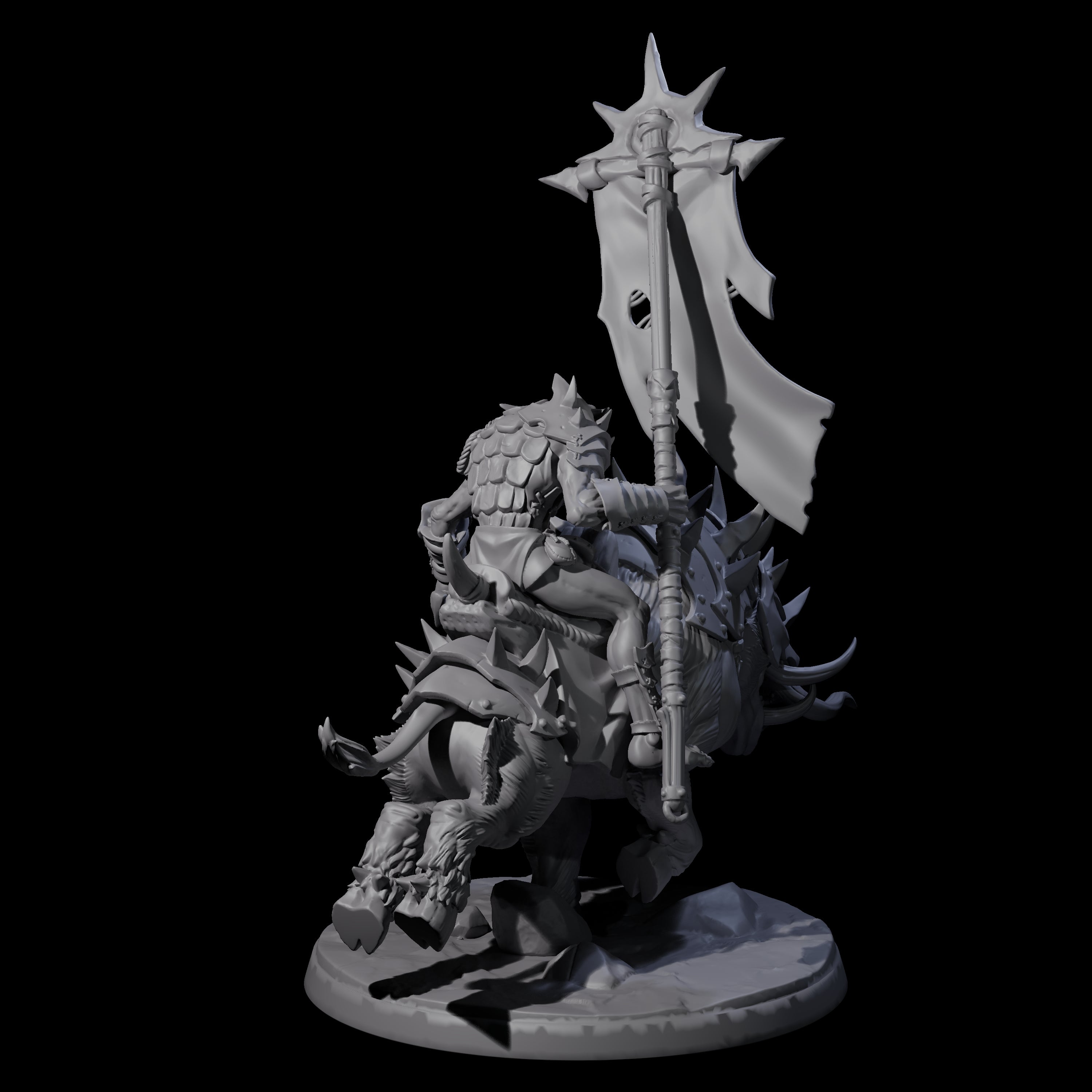 Galloping Hobgoblin Rider D Miniature for Dungeons and Dragons, Pathfinder or other TTRPGs