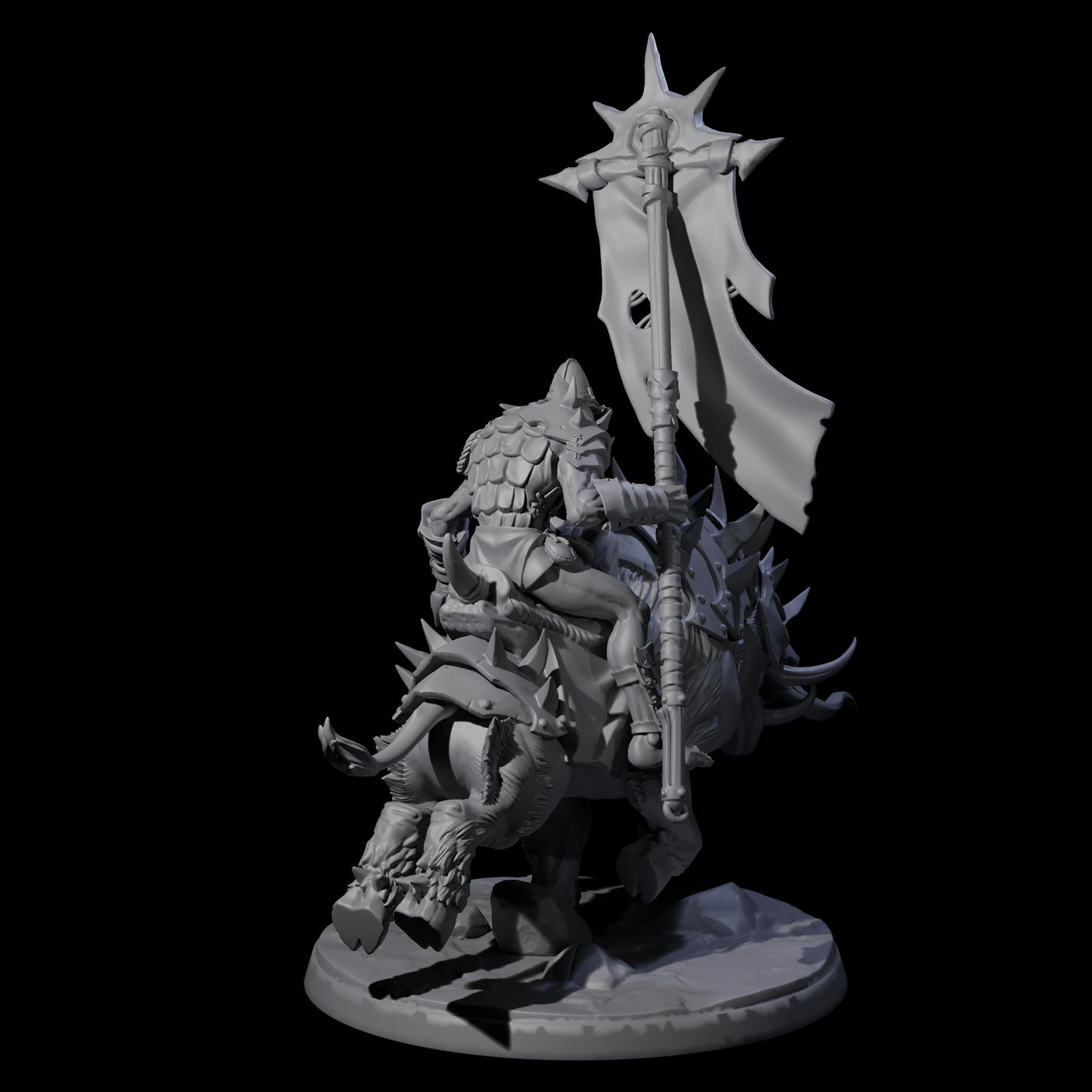Galloping Hobgoblin Rider D Miniature for Dungeons and Dragons, Pathfinder or other TTRPGs