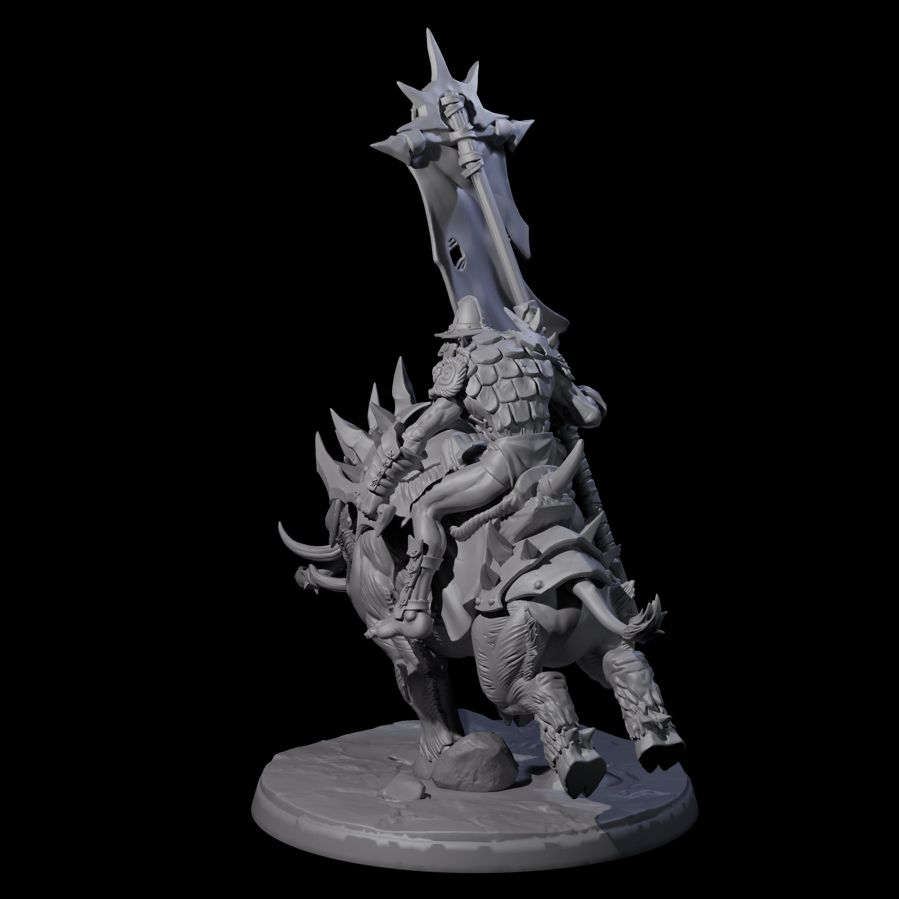Galloping Hobgoblin Rider D Miniature for Dungeons and Dragons, Pathfinder or other TTRPGs