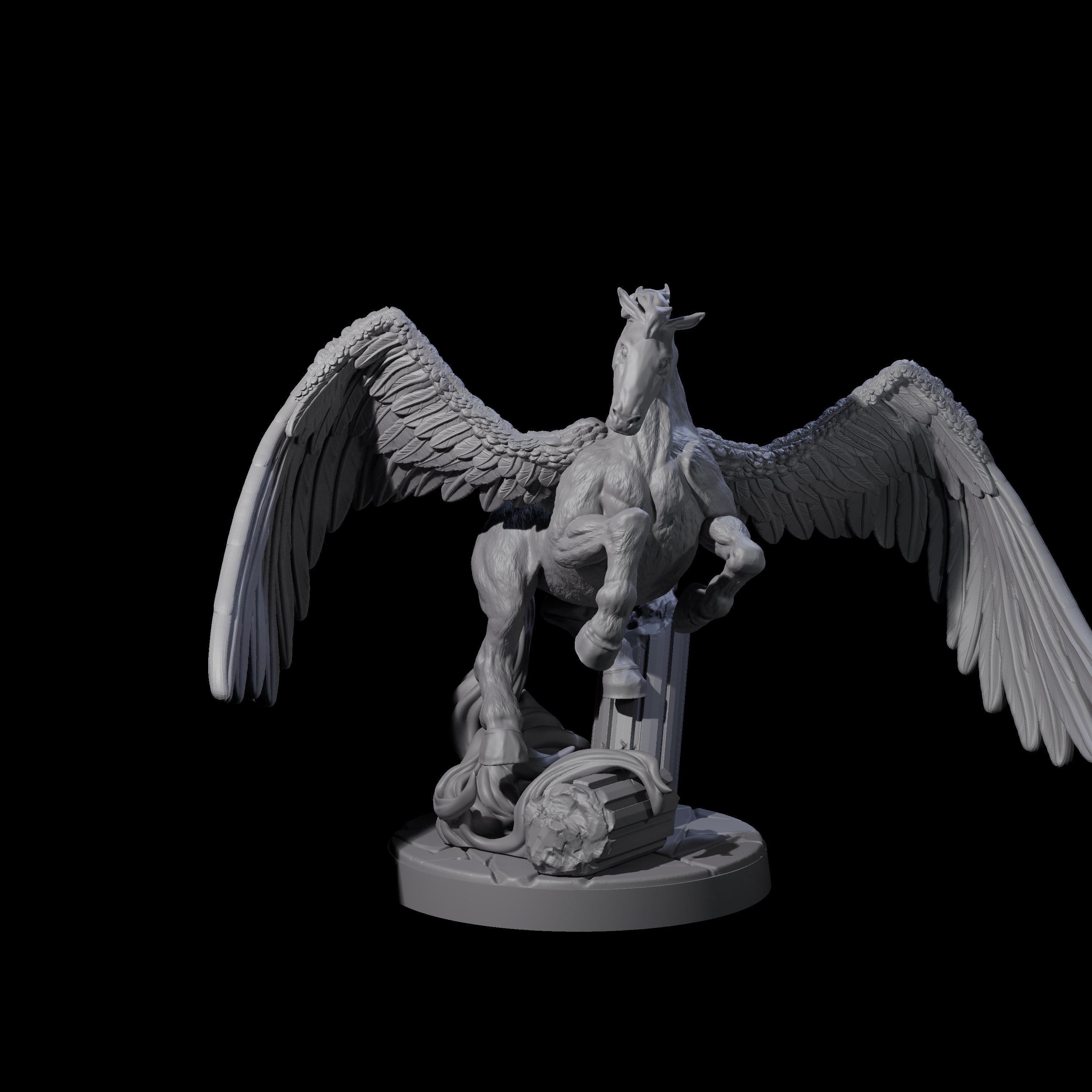 Galloping Pegasus Miniature for Dungeons and Dragons, Pathfinder or other TTRPGs