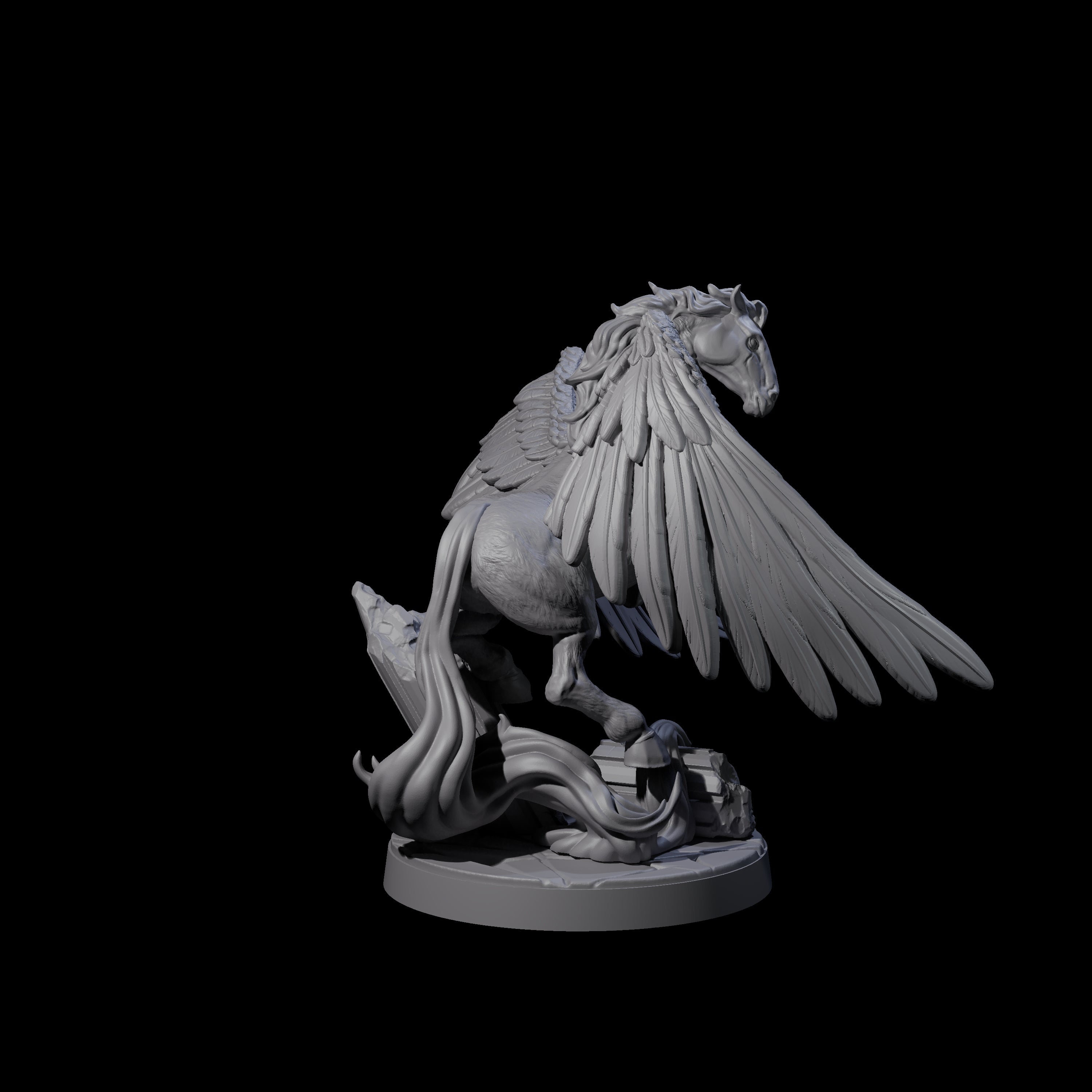Galloping Pegasus Miniature for Dungeons and Dragons, Pathfinder or other TTRPGs