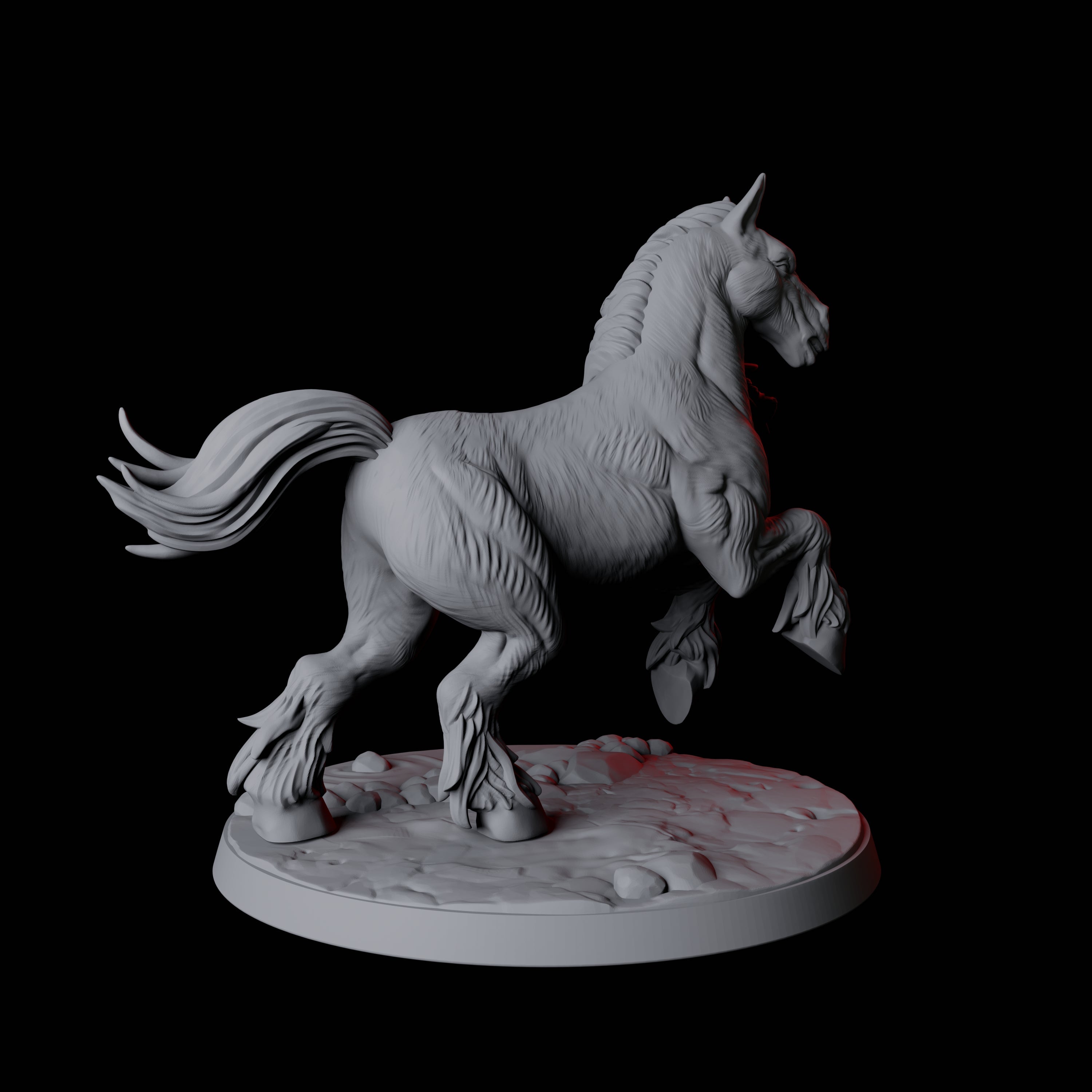 Galloping Wild Horse A Miniature for Dungeons and Dragons, Pathfinder or other TTRPGs