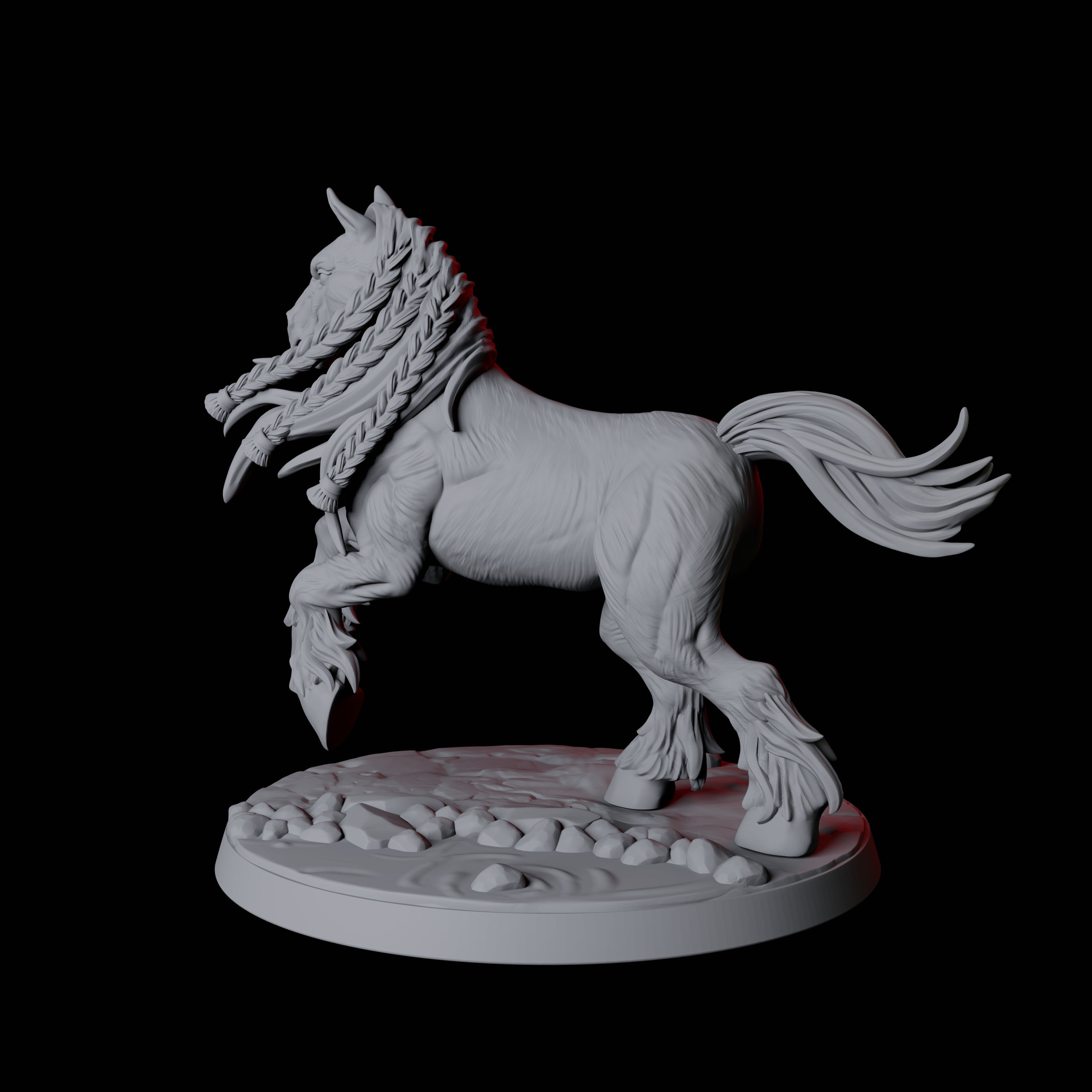 Galloping Wild Horse A Miniature for Dungeons and Dragons, Pathfinder or other TTRPGs